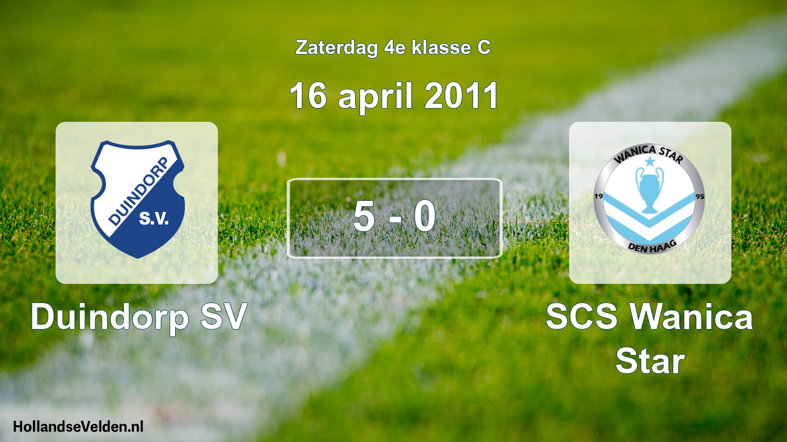 Total number of matches played: Duindorp SV - SCS Wanica Star 5 - 0 (16 April 2011)