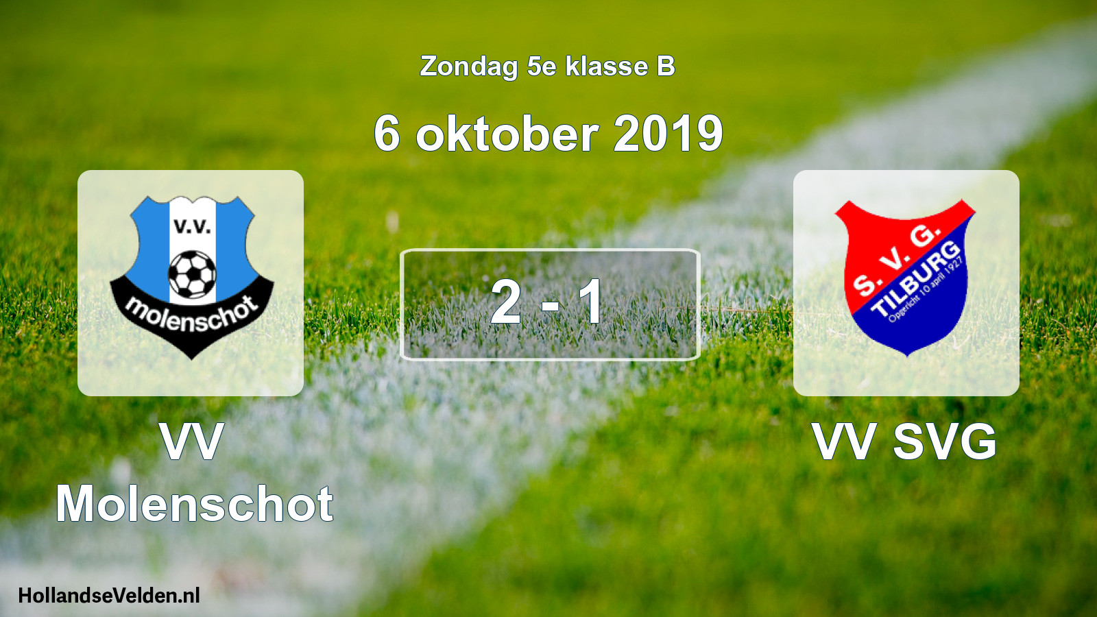 Total number of matches played: VV Molenschot - VV SVG 2 - 1 (6 October 2019)