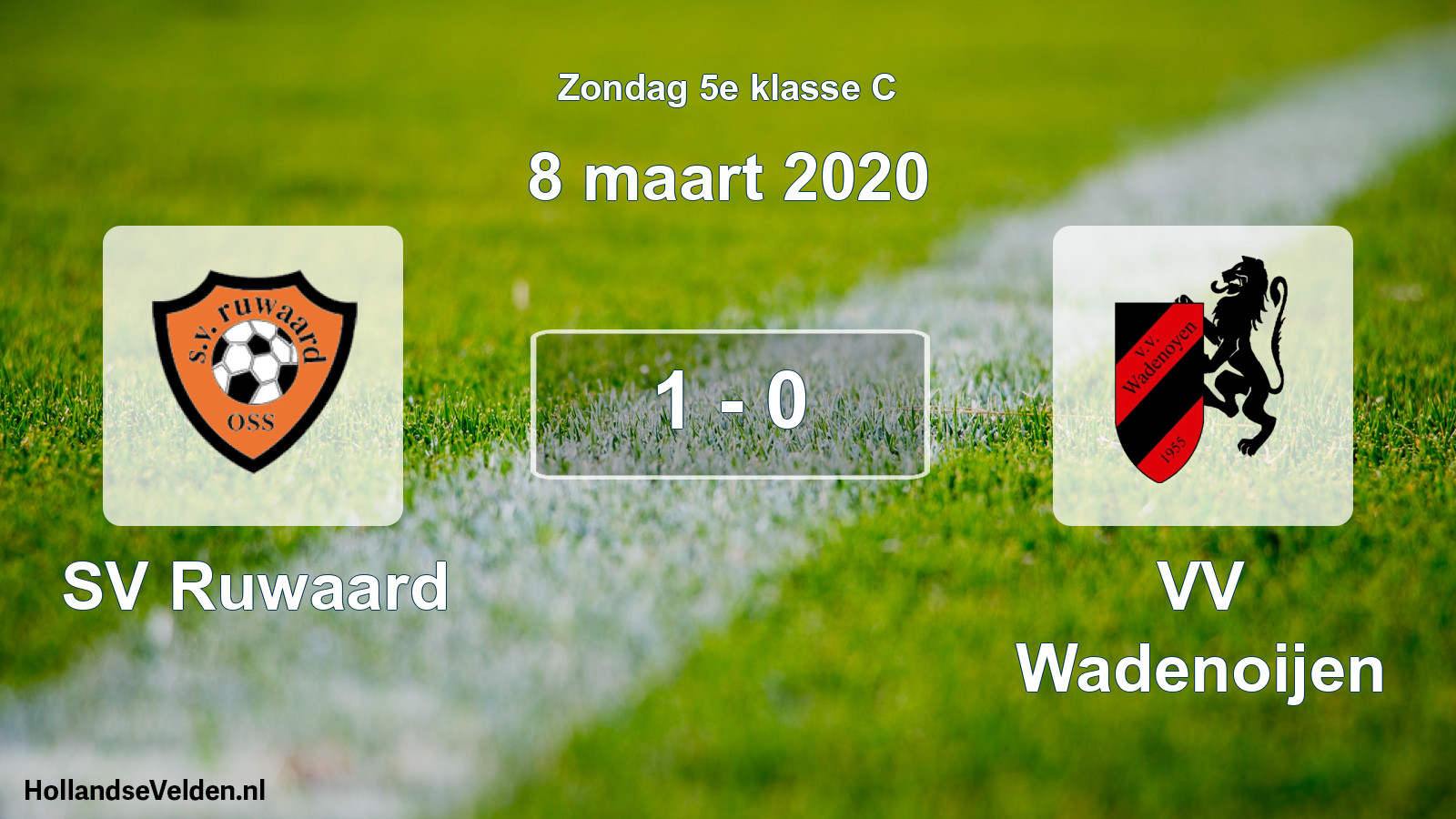 Total number of matches played: SV Ruwaard - VV Wadenoijen 1 - 0 (8 March 2020)