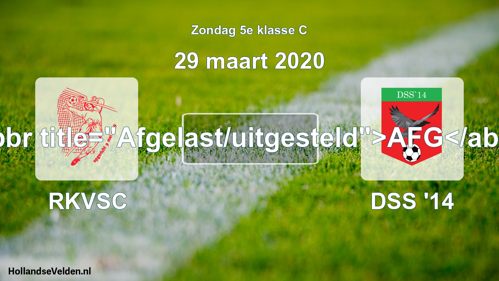Scheduled Match: RKVSC - DSS '14 (29 March 2020)