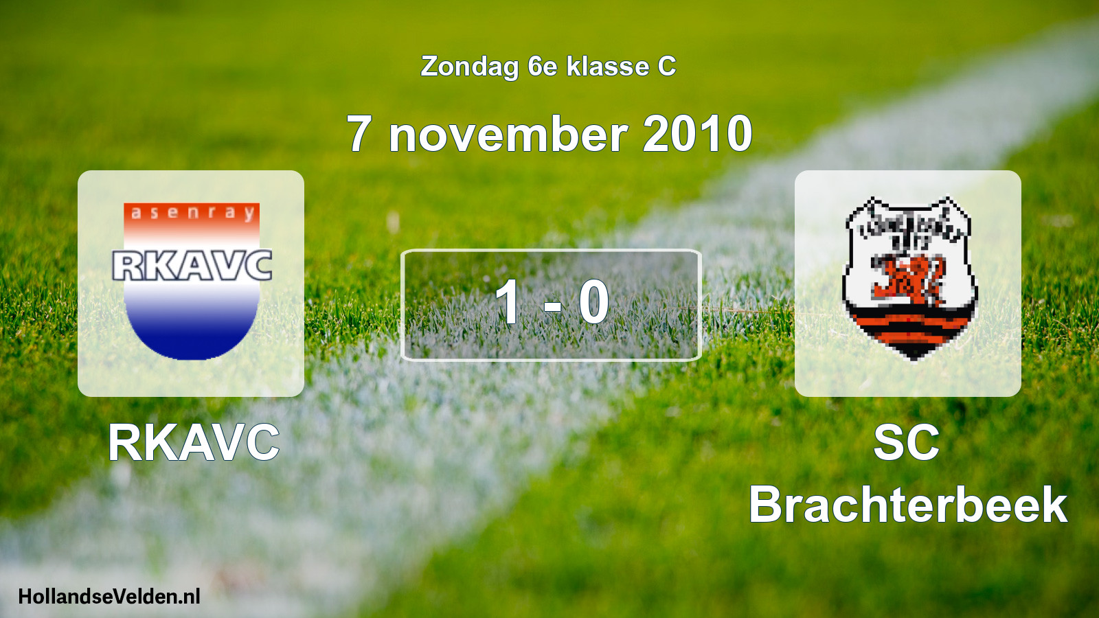 Total number of matches played: RKAVC - SC Brachterbeek 1 - 0 (7 November 2010)