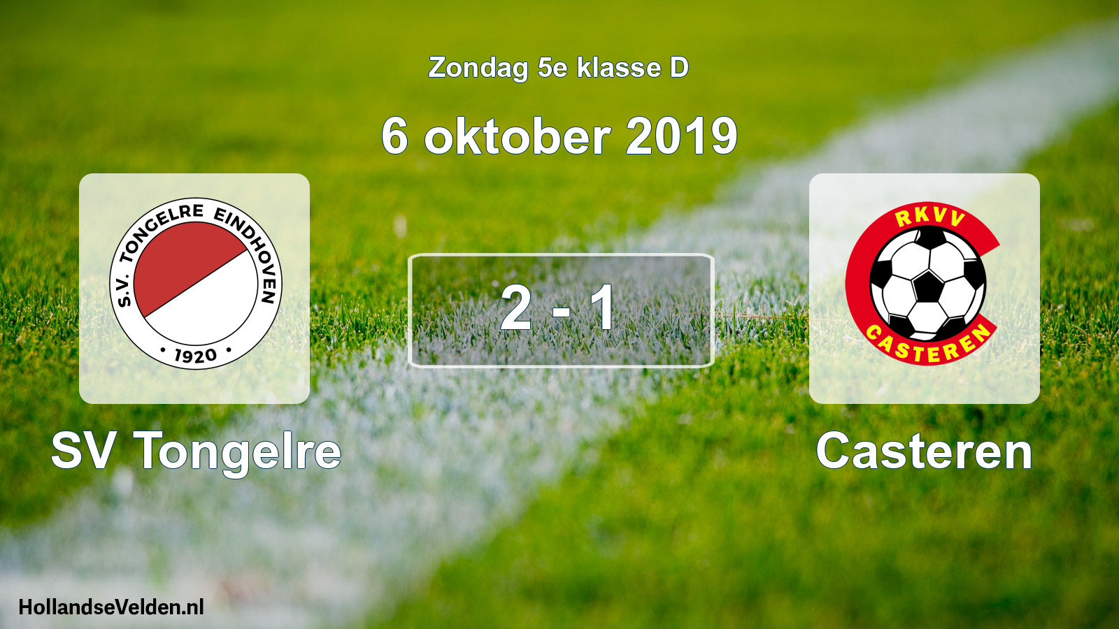 Total number of matches played: SV Tongelre - Casteren 2 - 1 (6 October 2019)