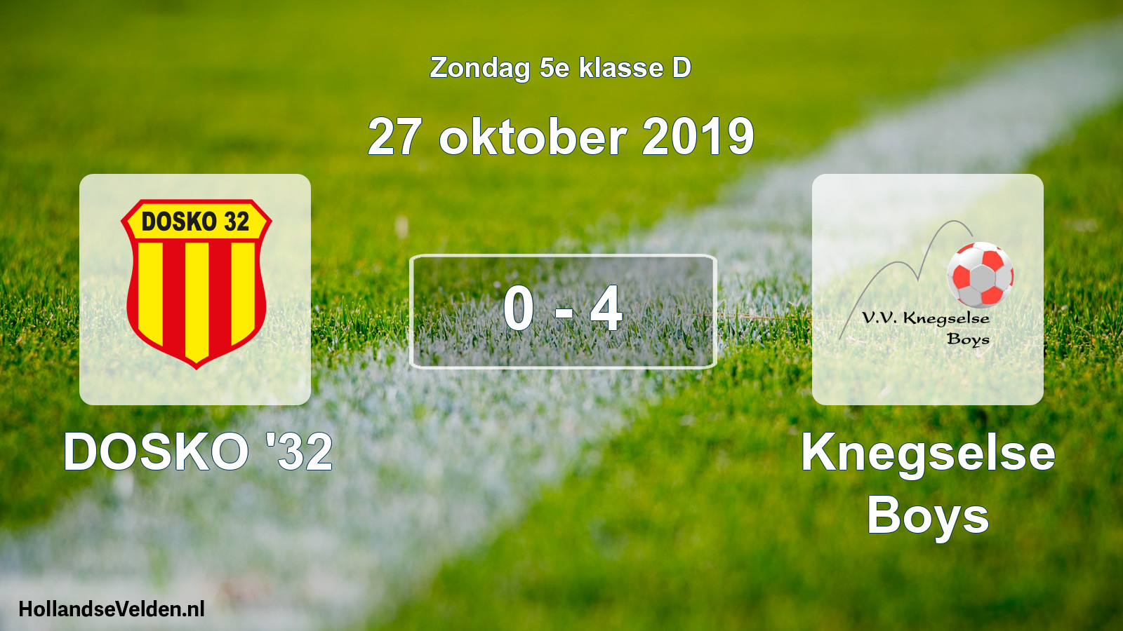 Total number of matches played: DOSKO '32 - Knegselse Boys 0 - 4 (27 October 2019)