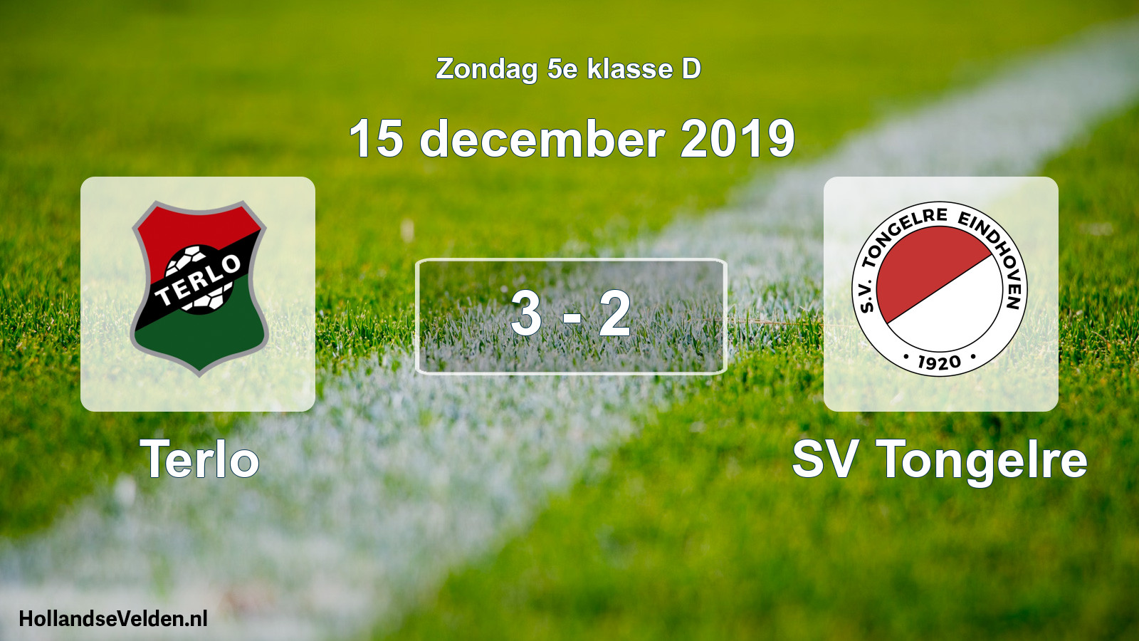 Total number of matches played: Terlo - SV Tongelre 3 - 2 (15 December 2019)