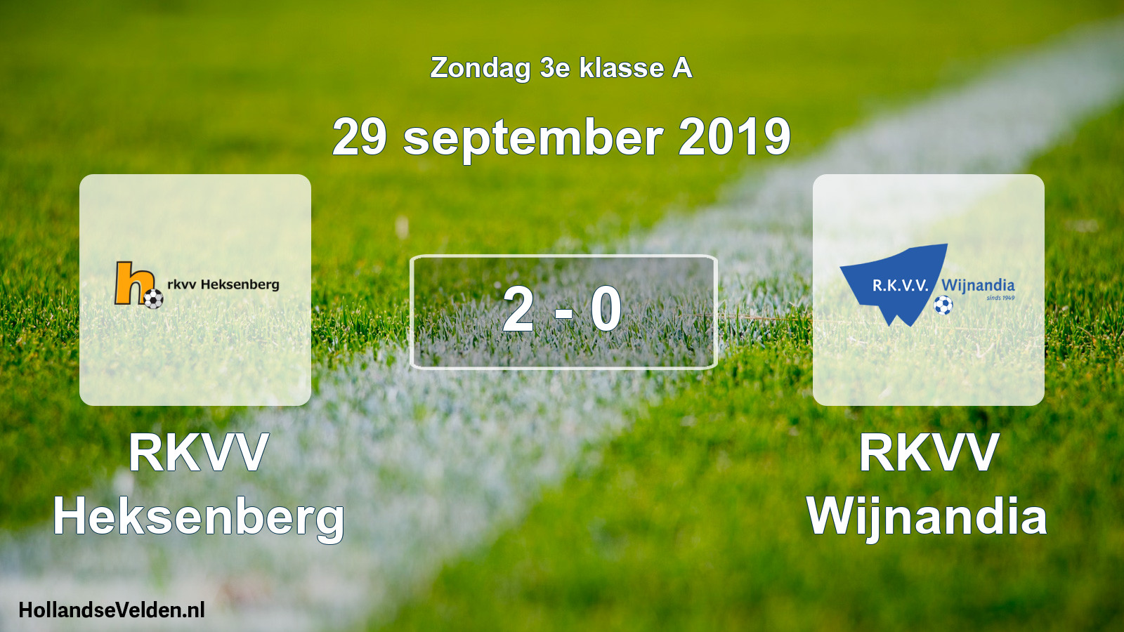 Total number of matches played: RKVV Heksenberg - RKVV Wijnandia 2 - 0 (29 September 2019)