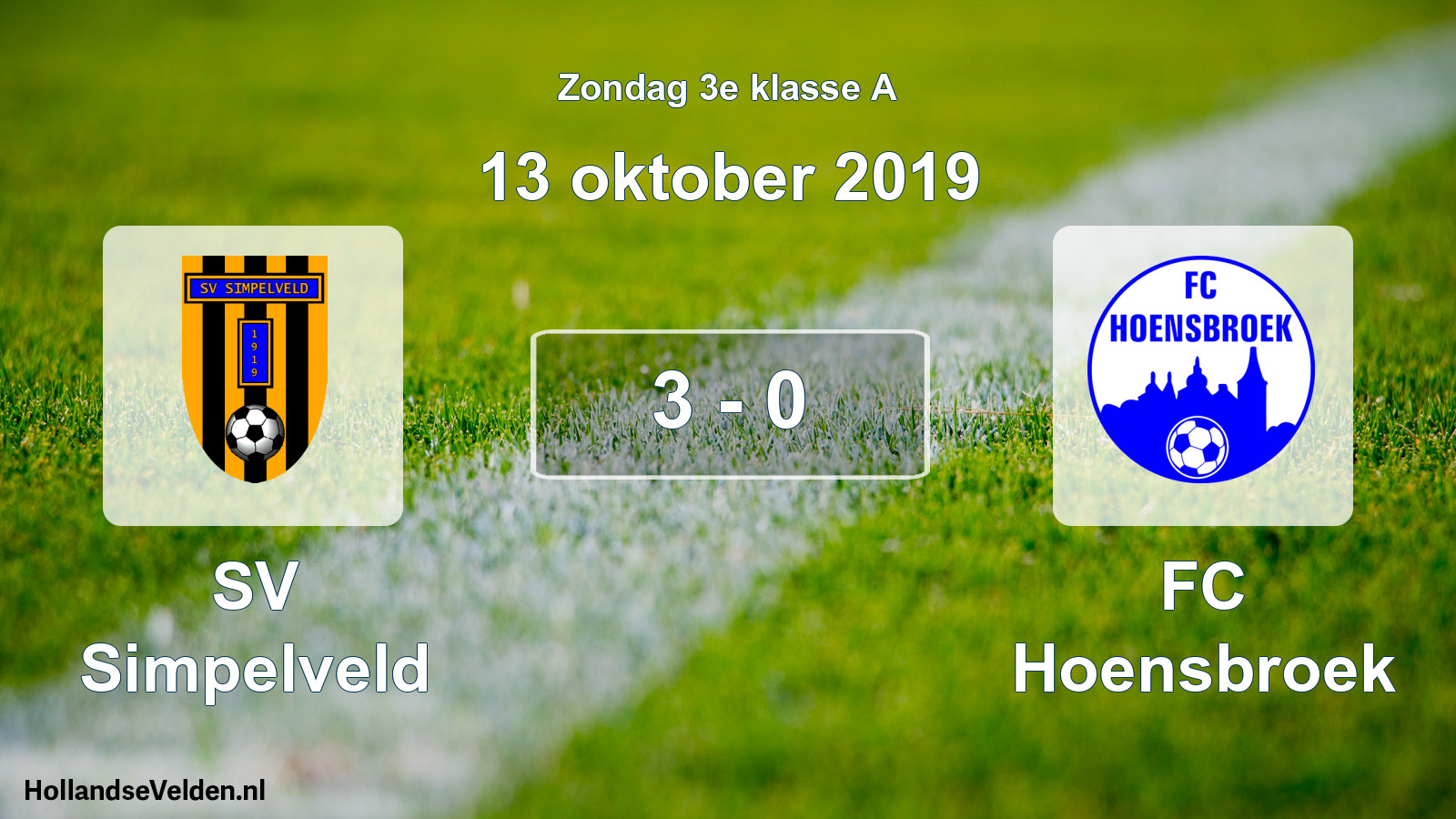 Total number of matches played: SV Simpelveld - FC Hoensbroek 3 - 0 (13 October 2019)
