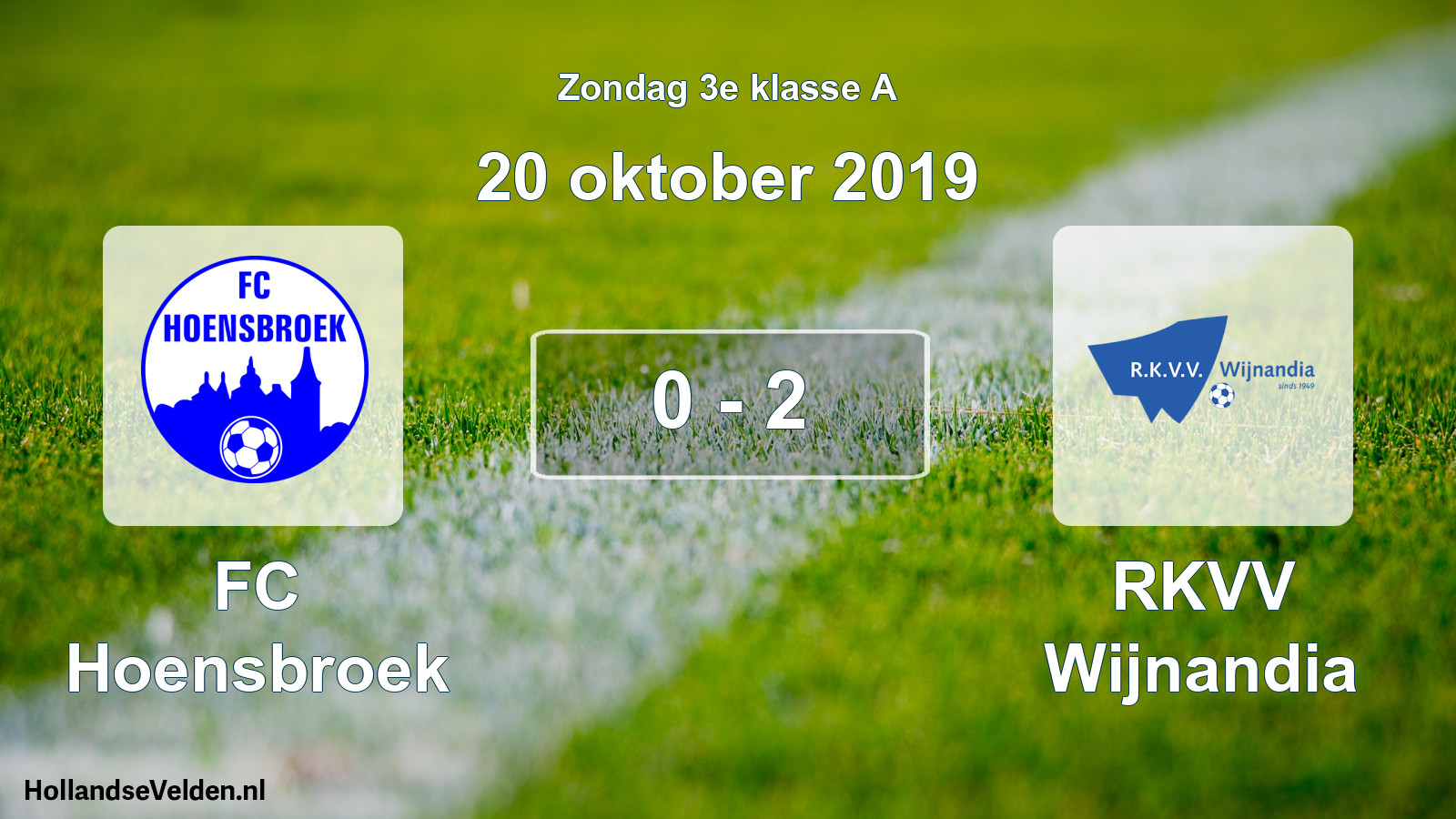 Total number of matches played: FC Hoensbroek - RKVV Wijnandia 0 - 2 (20 October 2019)