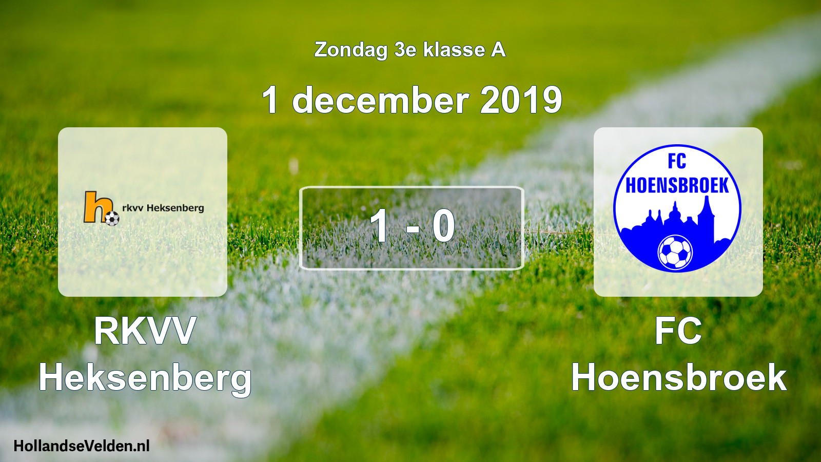 Total number of matches played: RKVV Heksenberg - FC Hoensbroek 1 - 0 (1 December 2019)