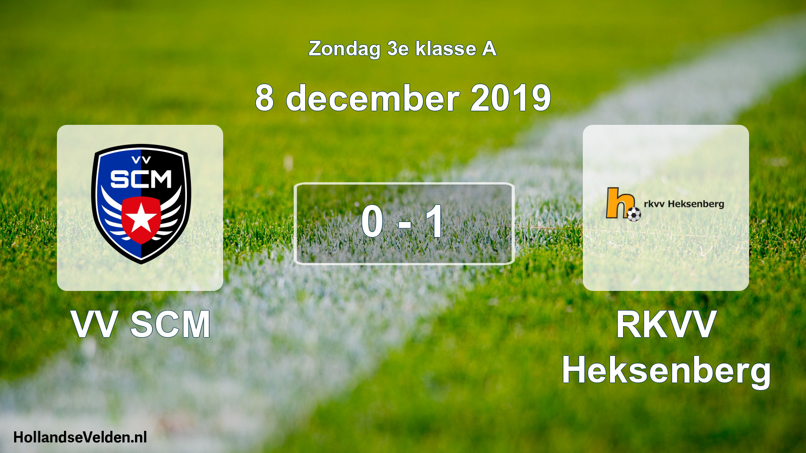 Total number of matches played: VV SCM - RKVV Heksenberg 0 - 1 (8 December 2019)