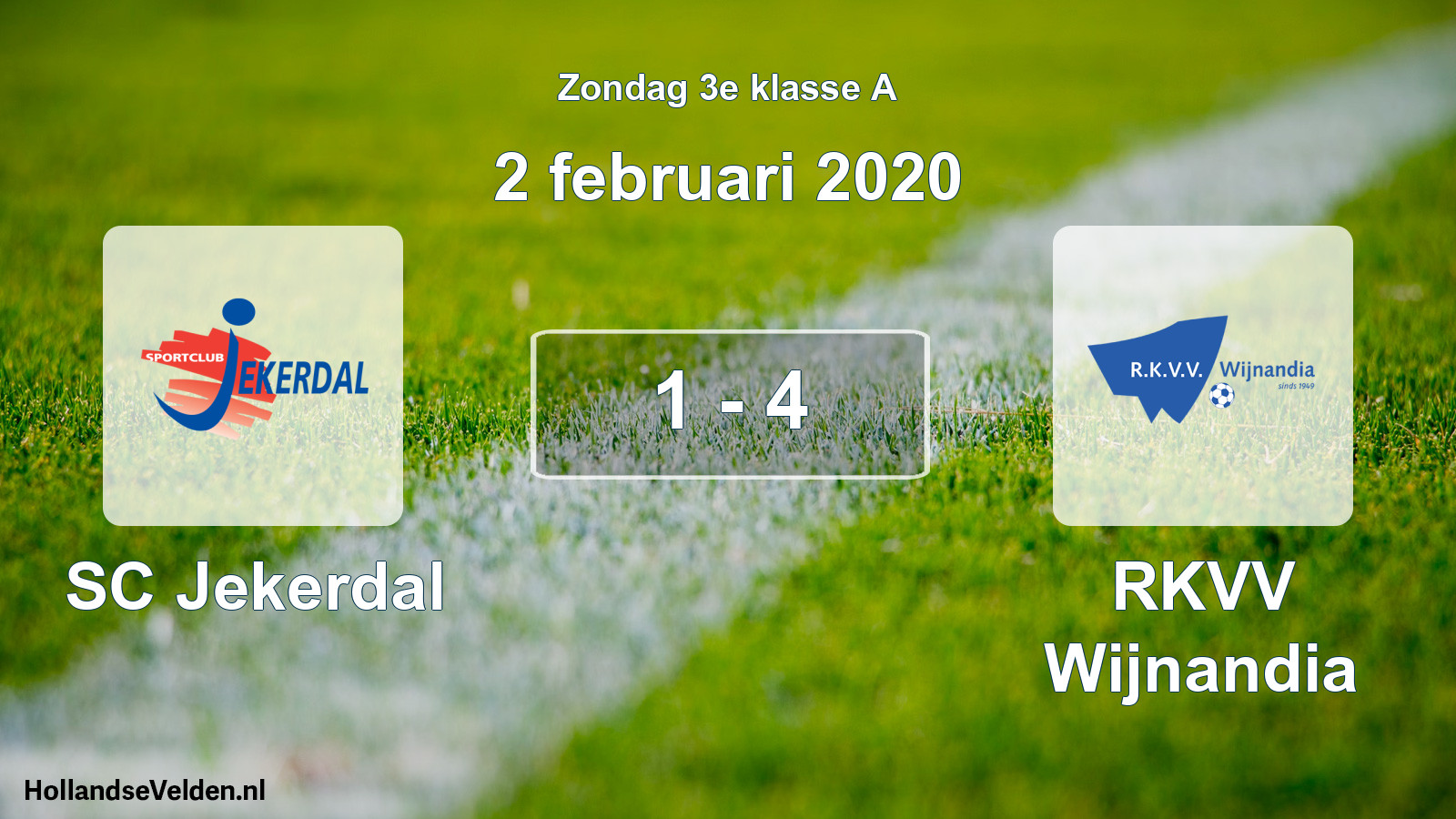 Total number of matches played: SC Jekerdal - RKVV Wijnandia 1 - 4 (2 February 2020)