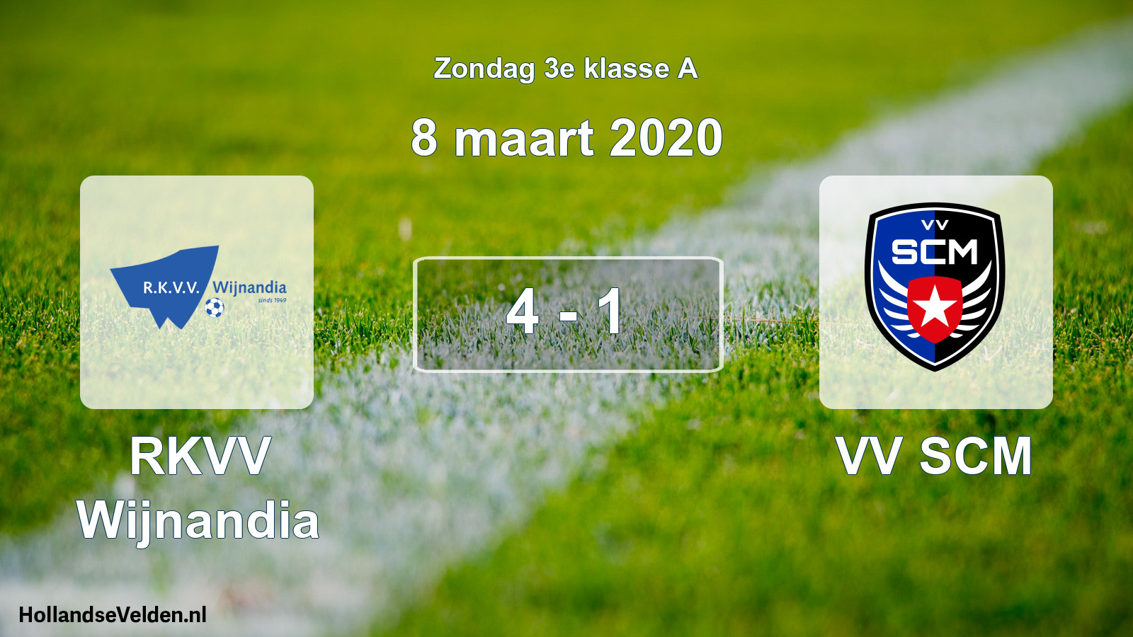 Total number of matches played: RKVV Wijnandia - VV SCM 4 - 1 (8 March 2020)