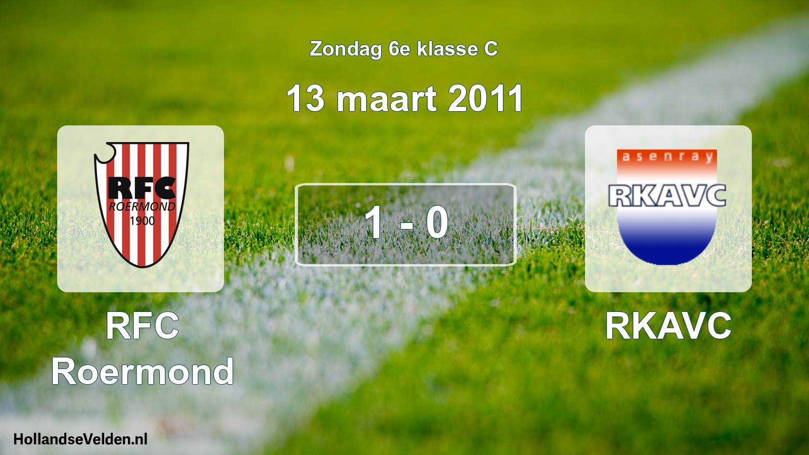 Total number of matches played: RFC Roermond - RKAVC 1 - 0 (13 March 2011)
