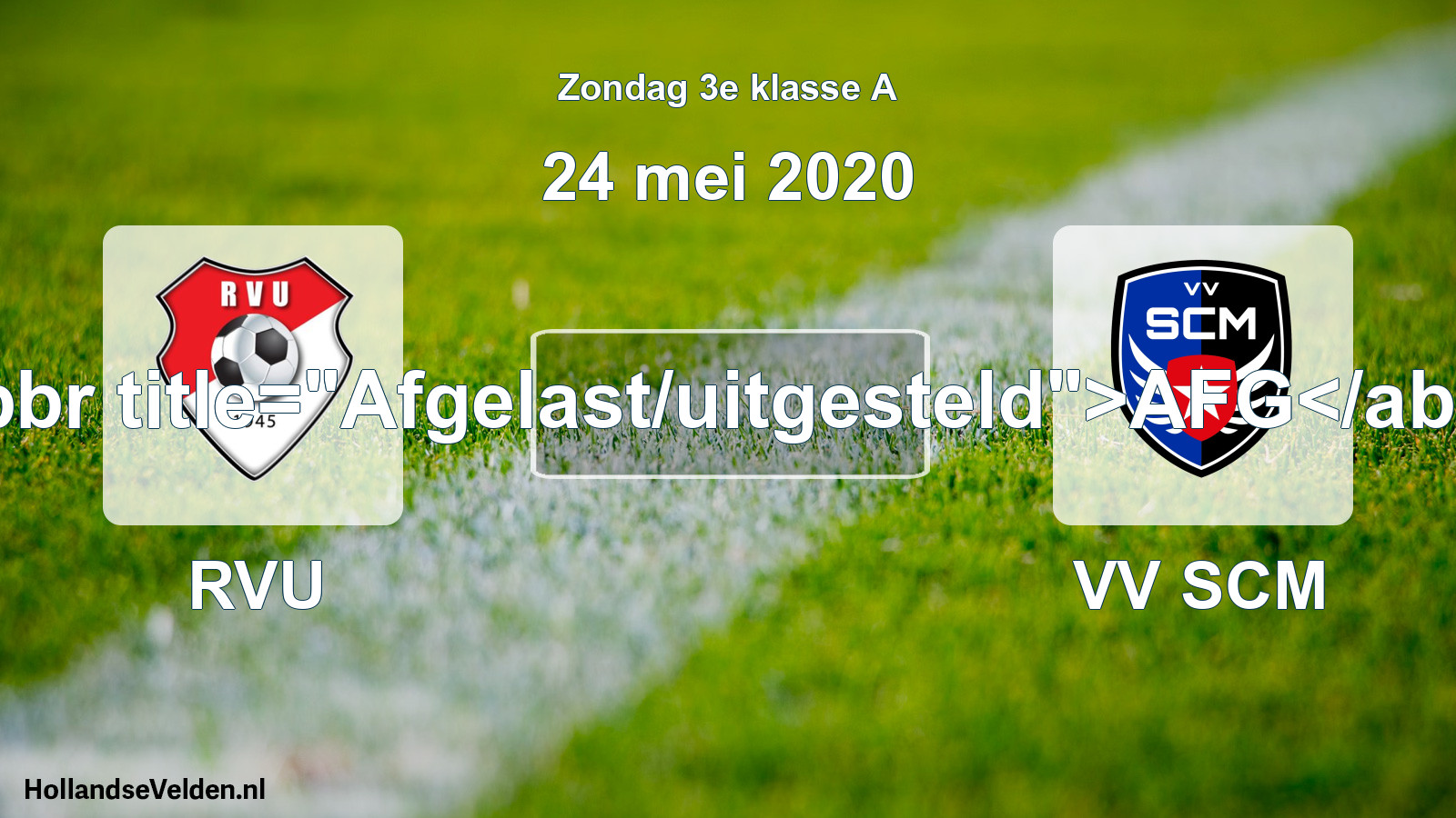Scheduled Match: RVU - VV SCM (24 May 2020)