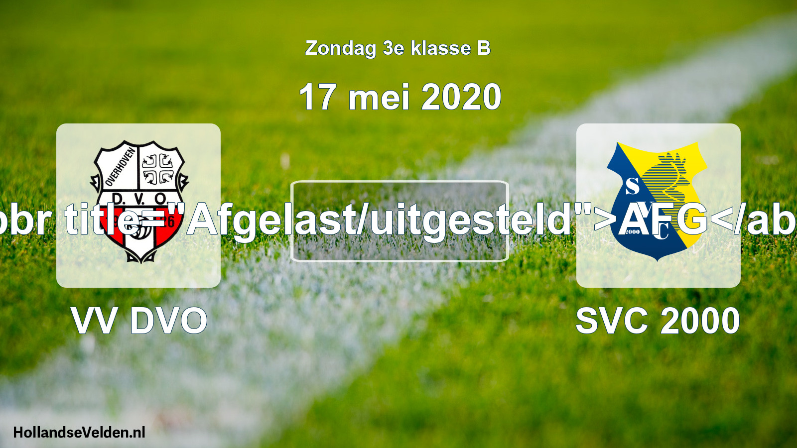 Scheduled Match: VV DVO - SVC 2000 (17 May 2020)