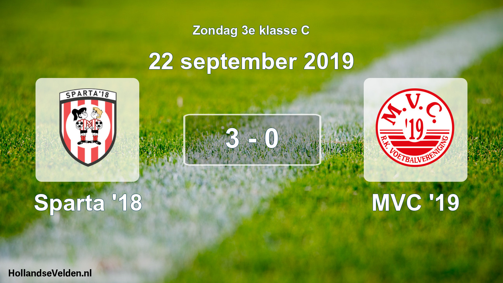 Total number of matches played: Sparta '18 - MVC '19 3 - 0 (22 September 2019)