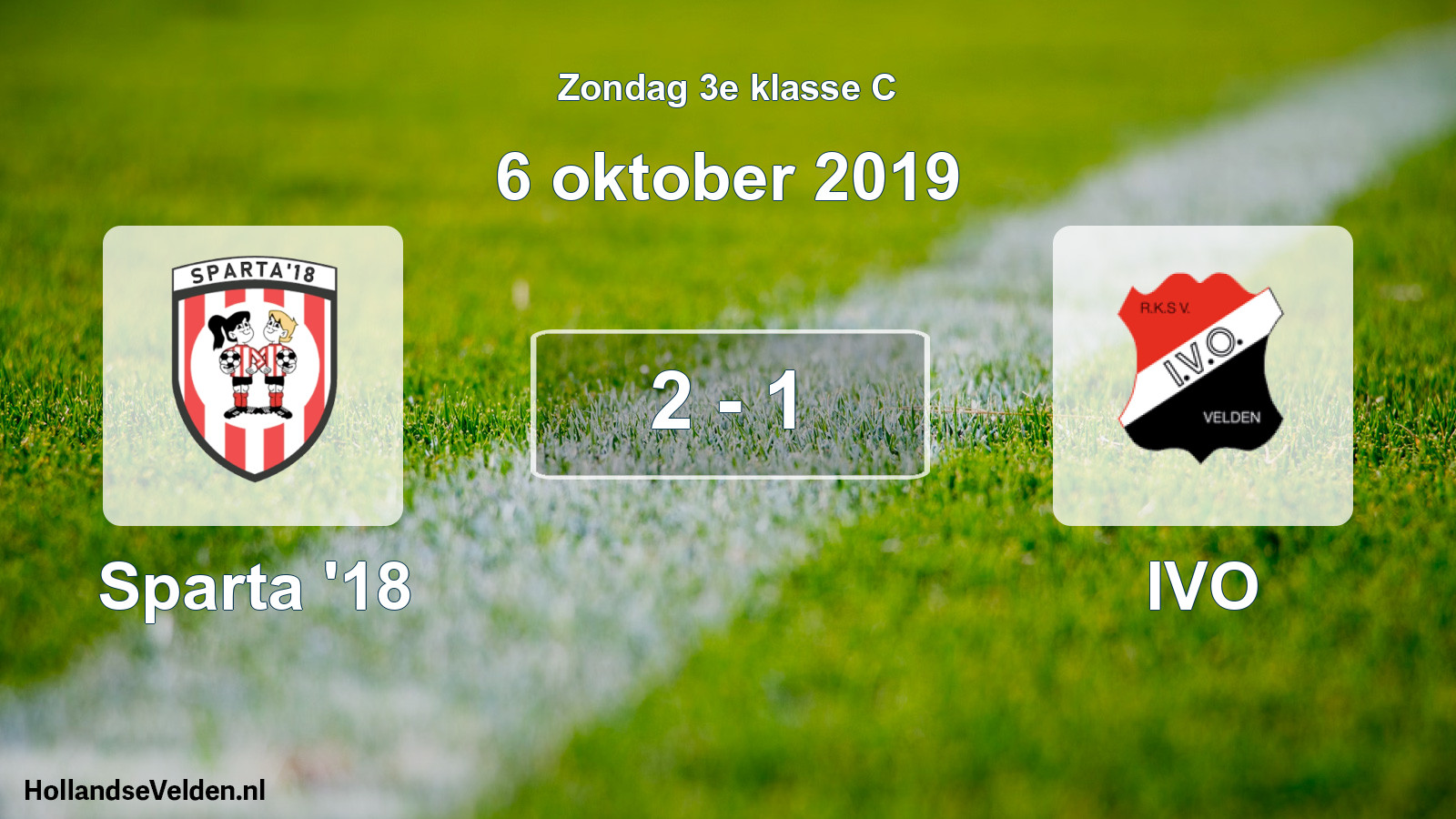 Total number of matches played: Sparta '18 - IVO 2 - 1 (6 October 2019)