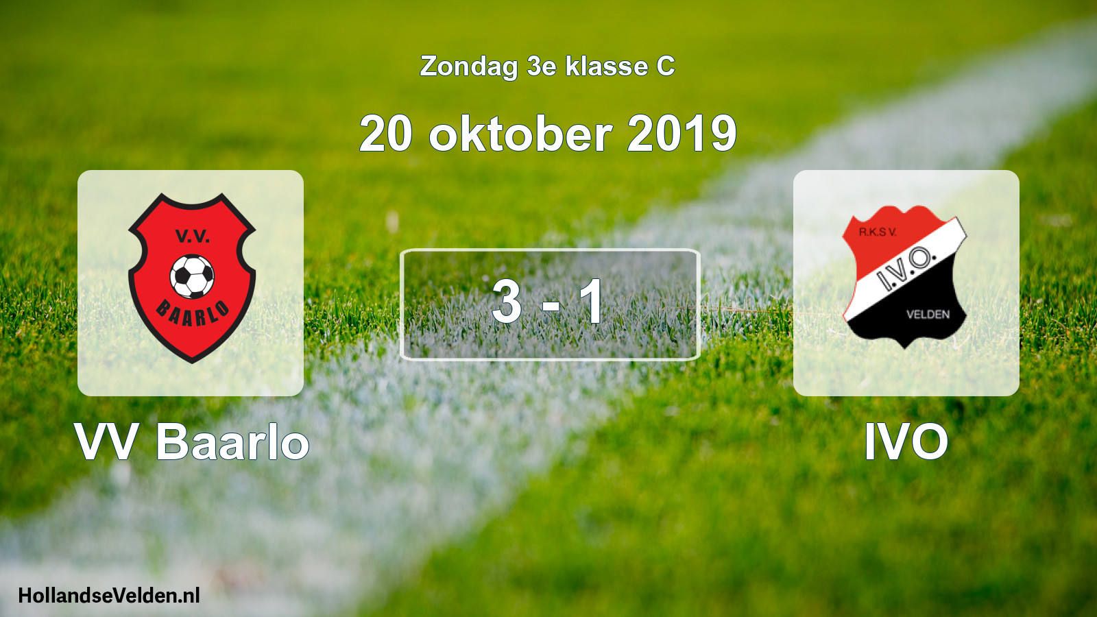 Total number of matches played: VV Baarlo - IVO 3 - 1 (20 October 2019)