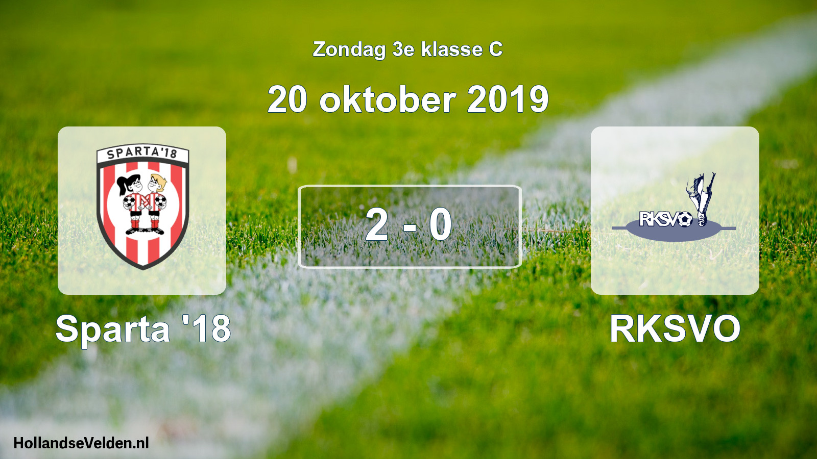Total number of matches played: Sparta '18 - RKSVO 2 - 0 (20 October 2019)
