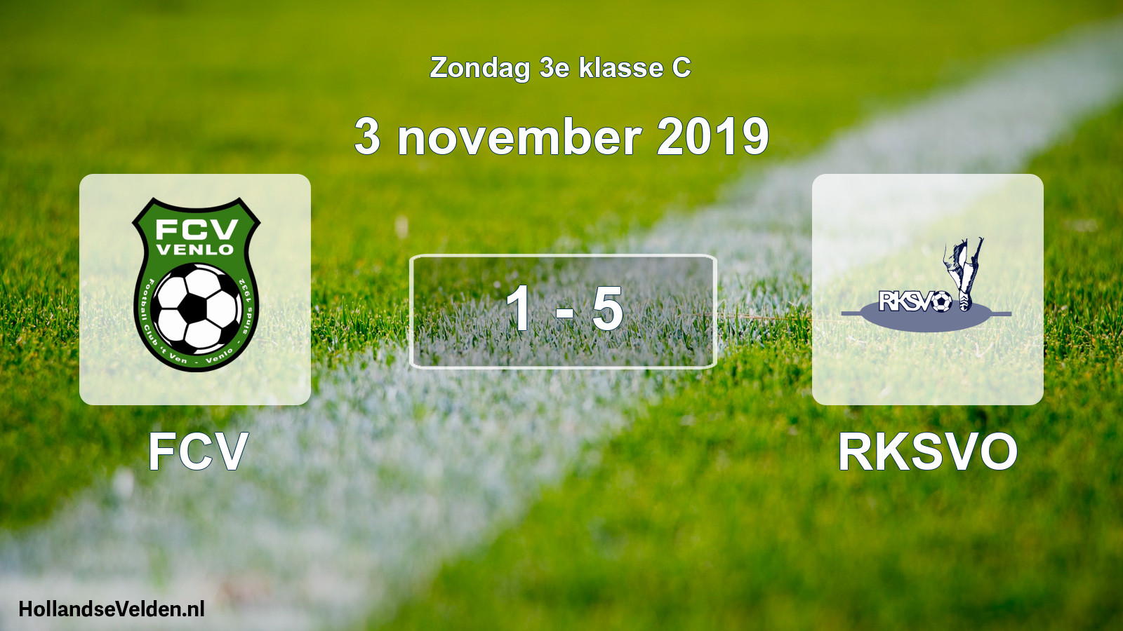 Total number of matches played: FCV - RKSVO 1 - 5 (3 November 2019)