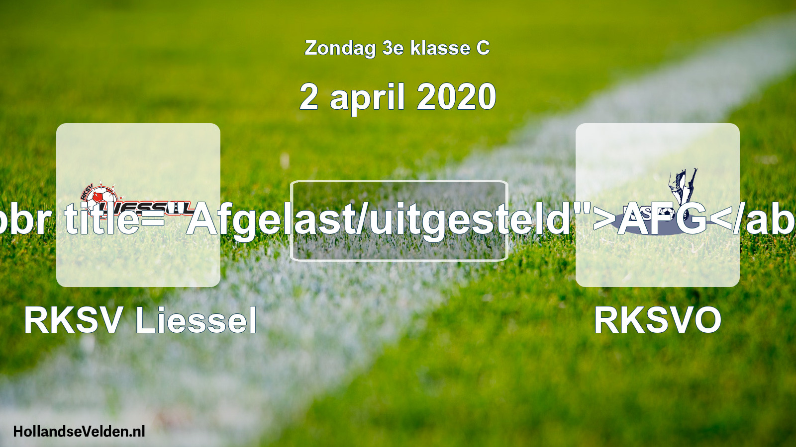 Scheduled Match: RKSV Liessel - RKSVO (2 April 2020)