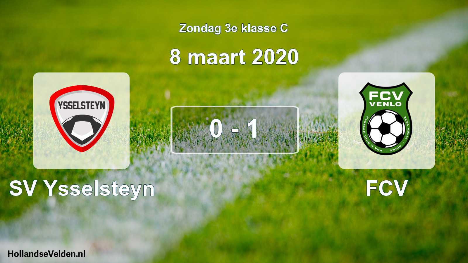 Total number of matches played: SV Ysselsteyn - FCV 0 - 1 (8 March 2020)