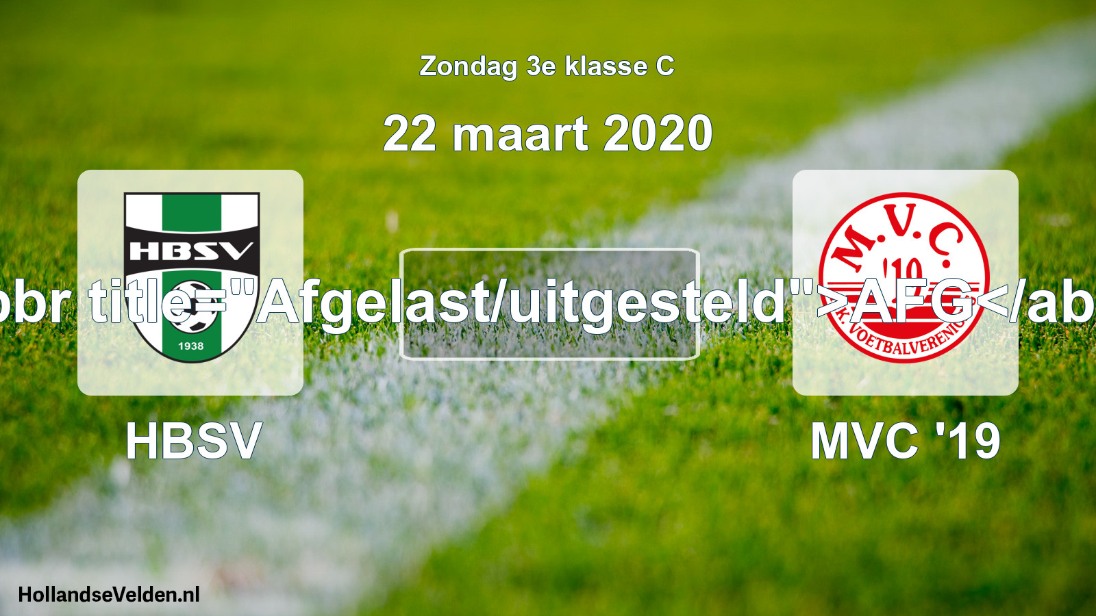 Scheduled Match: HBSV - MVC '19 (22 March 2020)
