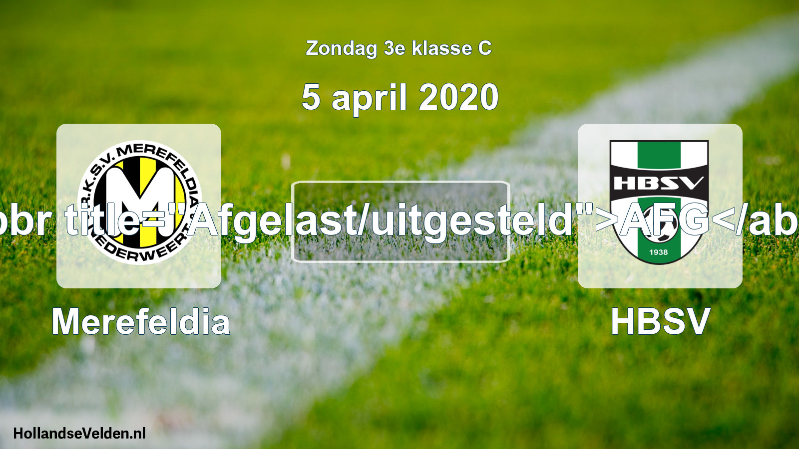 Scheduled Match: Merefeldia - HBSV (5 April 2020)