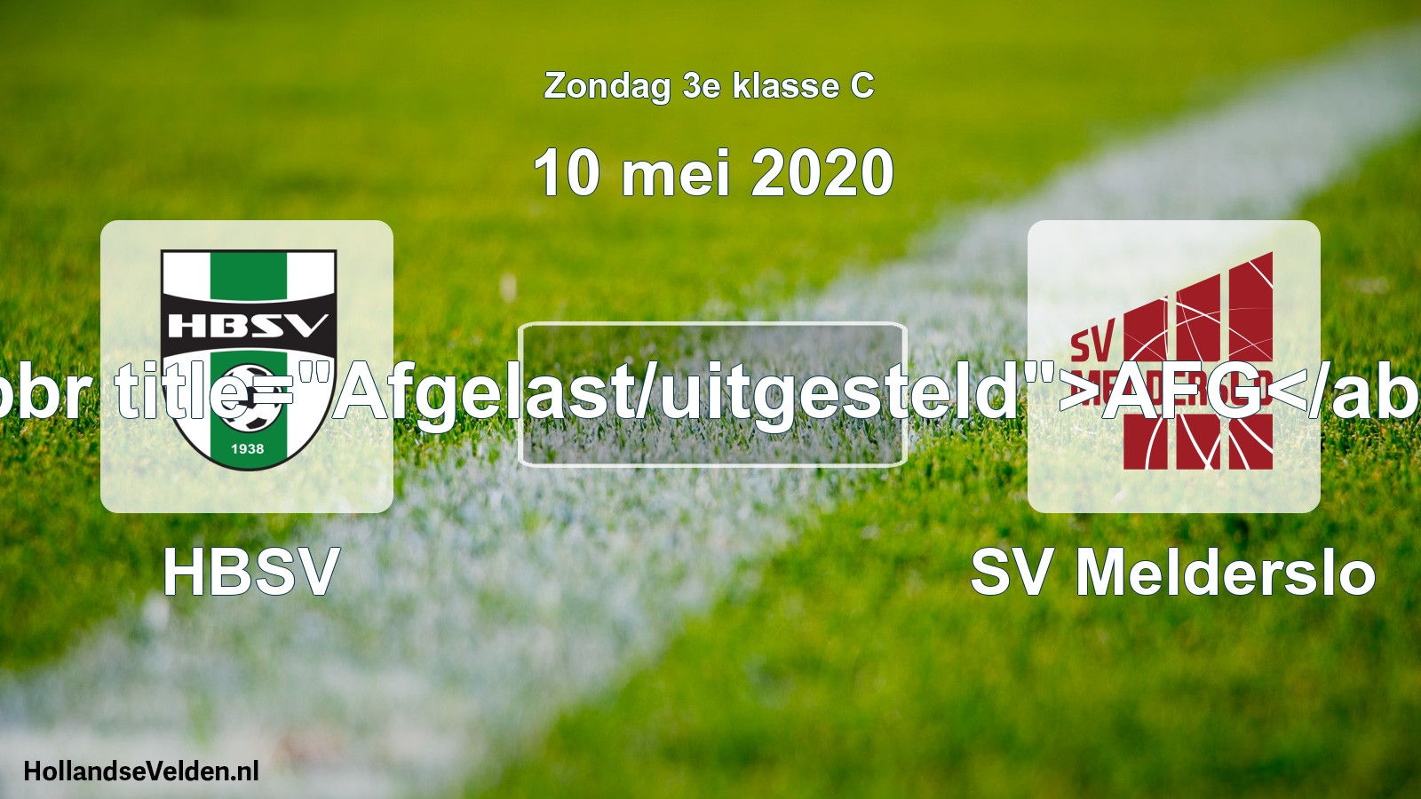 Scheduled Match: HBSV - SV Melderslo (10 May 2020)