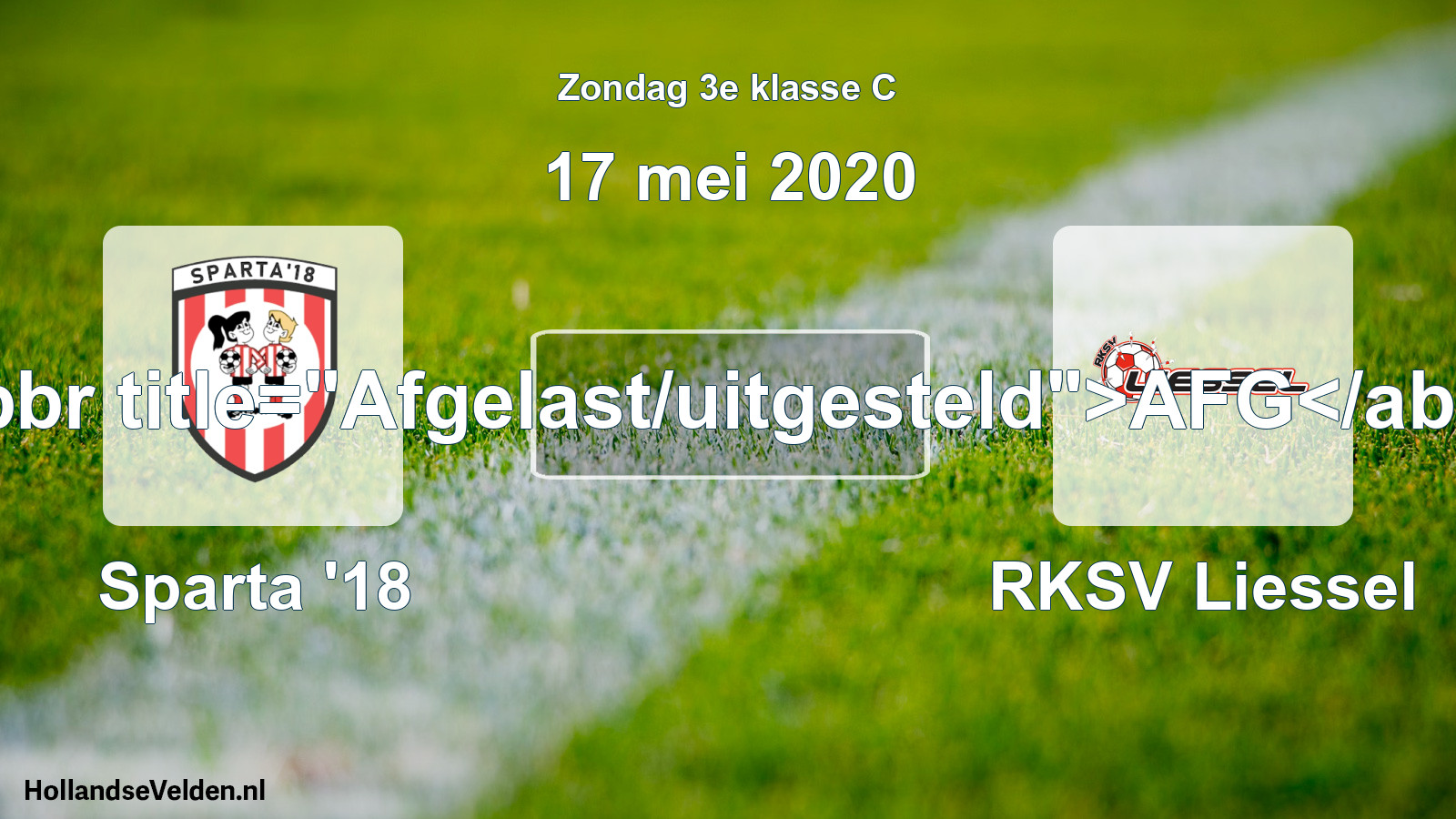 Scheduled Match: Sparta '18 - RKSV Liessel (17 May 2020)