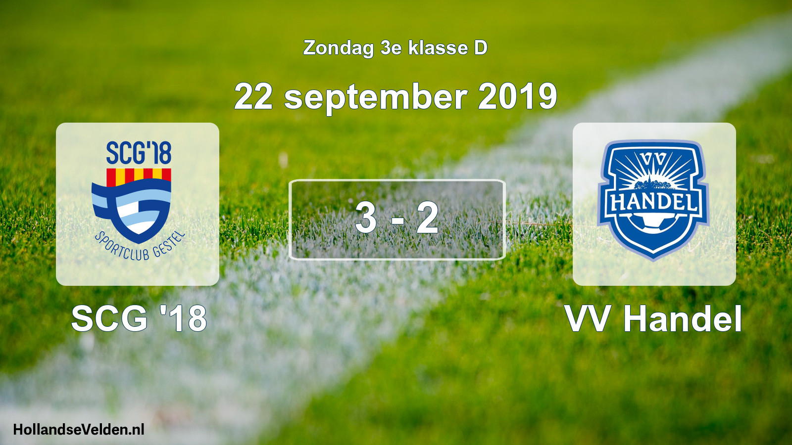 Total number of matches played: SCG '18 - VV Handel 3 - 2 (22 September 2019)