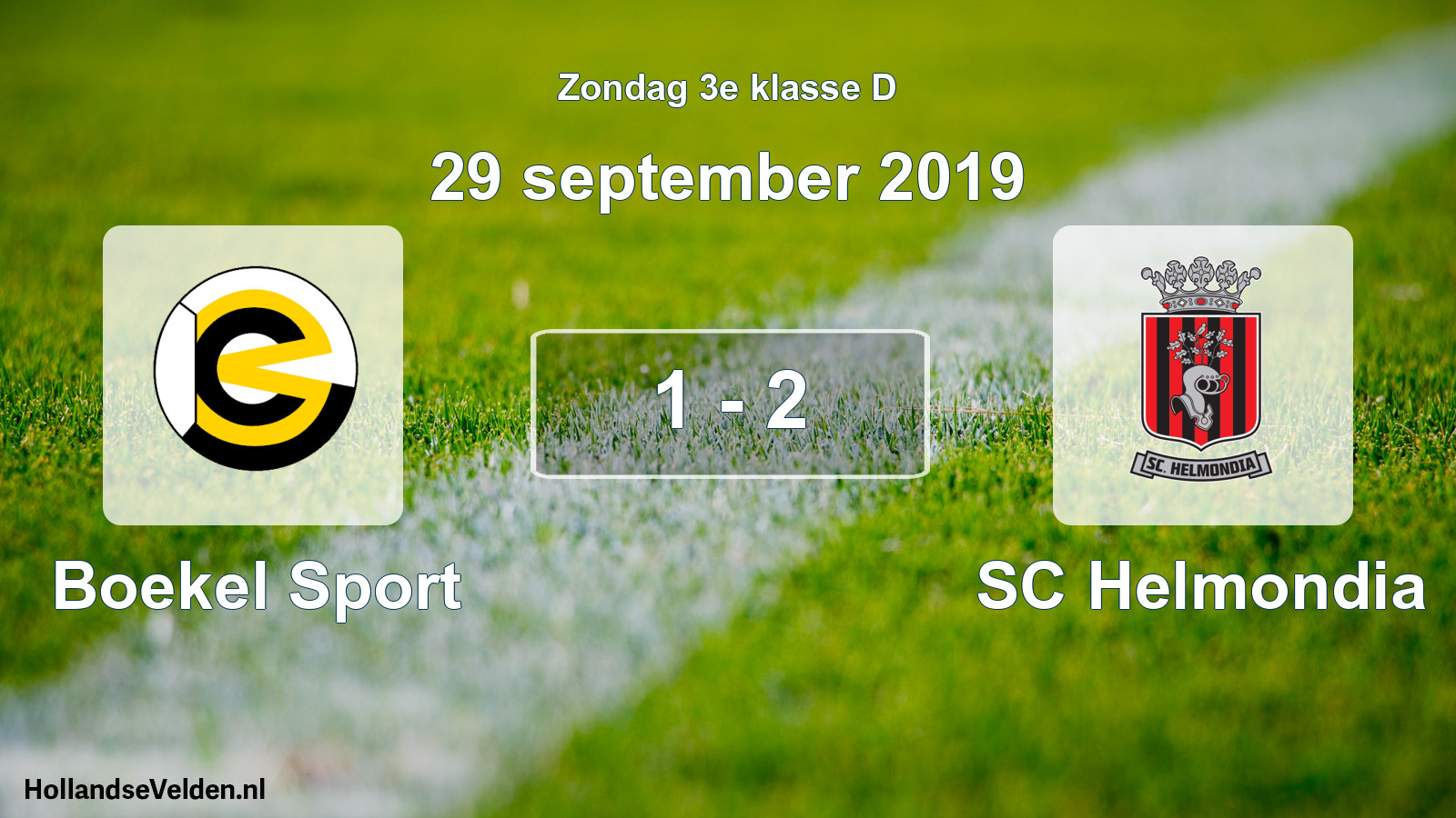 Total number of matches played: Boekel Sport - SC Helmondia 1 - 2 (29 September 2019)