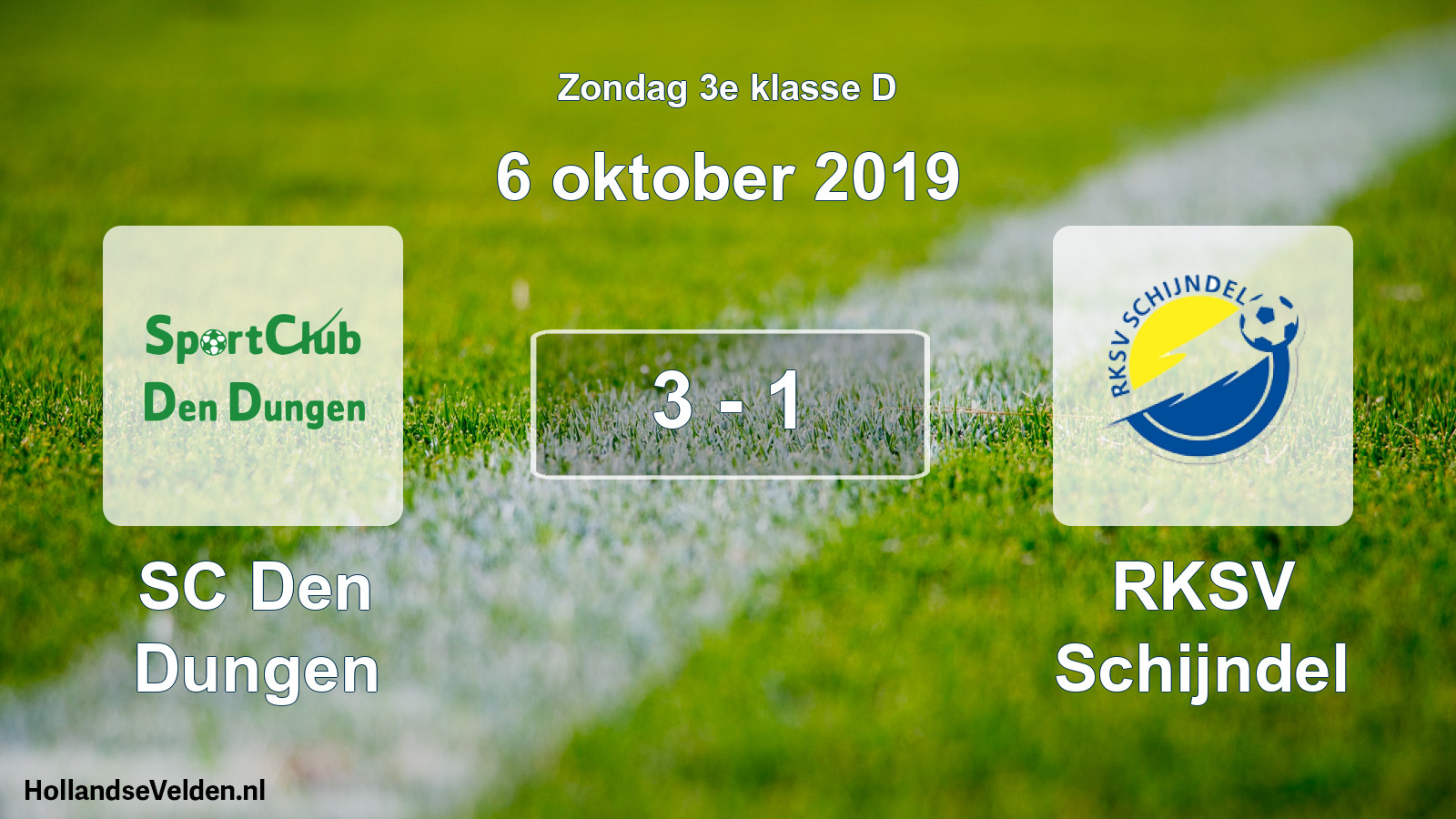 Total number of matches played: SC Den Dungen - RKSV Schijndel 3 - 1 (6 October 2019)
