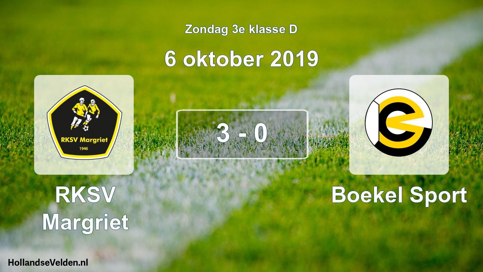 Total number of matches played: RKSV Margriet - Boekel Sport 3 - 0 (6 October 2019)