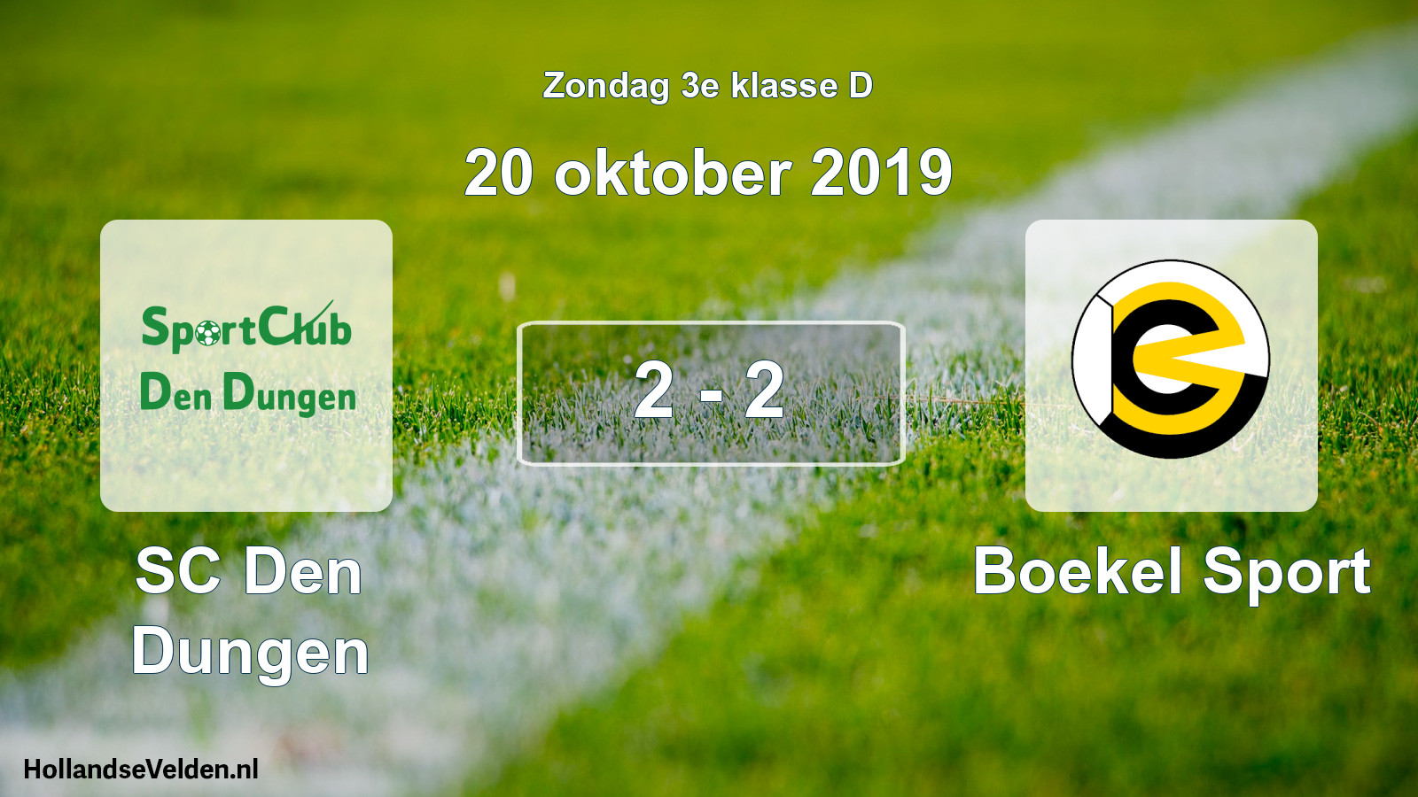 Total number of matches played: SC Den Dungen - Boekel Sport 2 - 2 (20 October 2019)