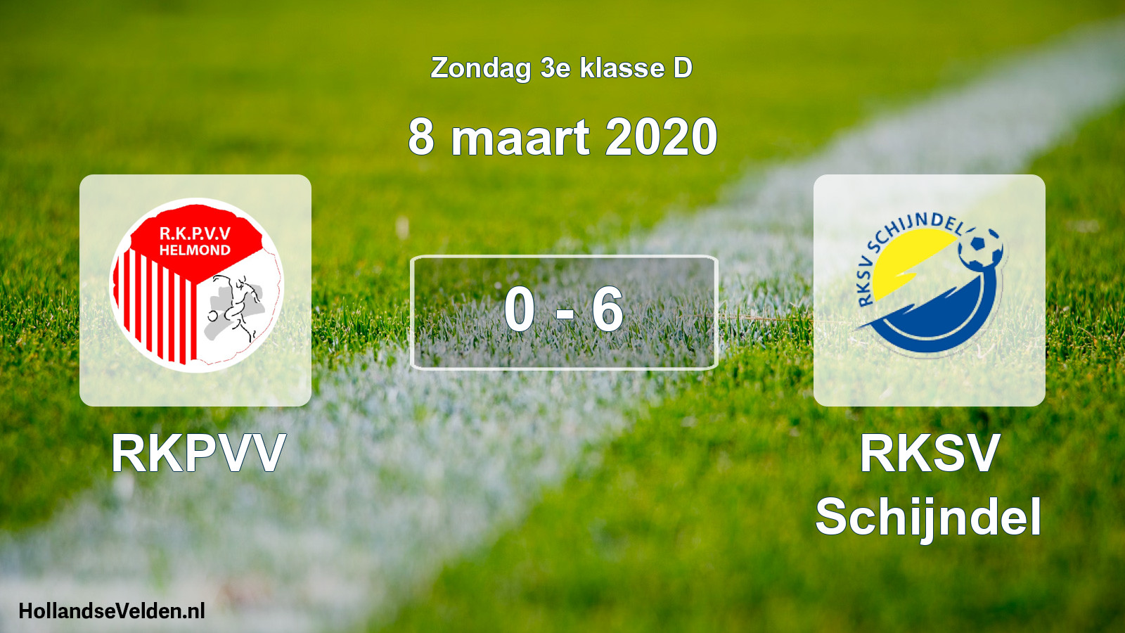 Total number of matches played: RKPVV - RKSV Schijndel 0 - 6 (8 March 2020)