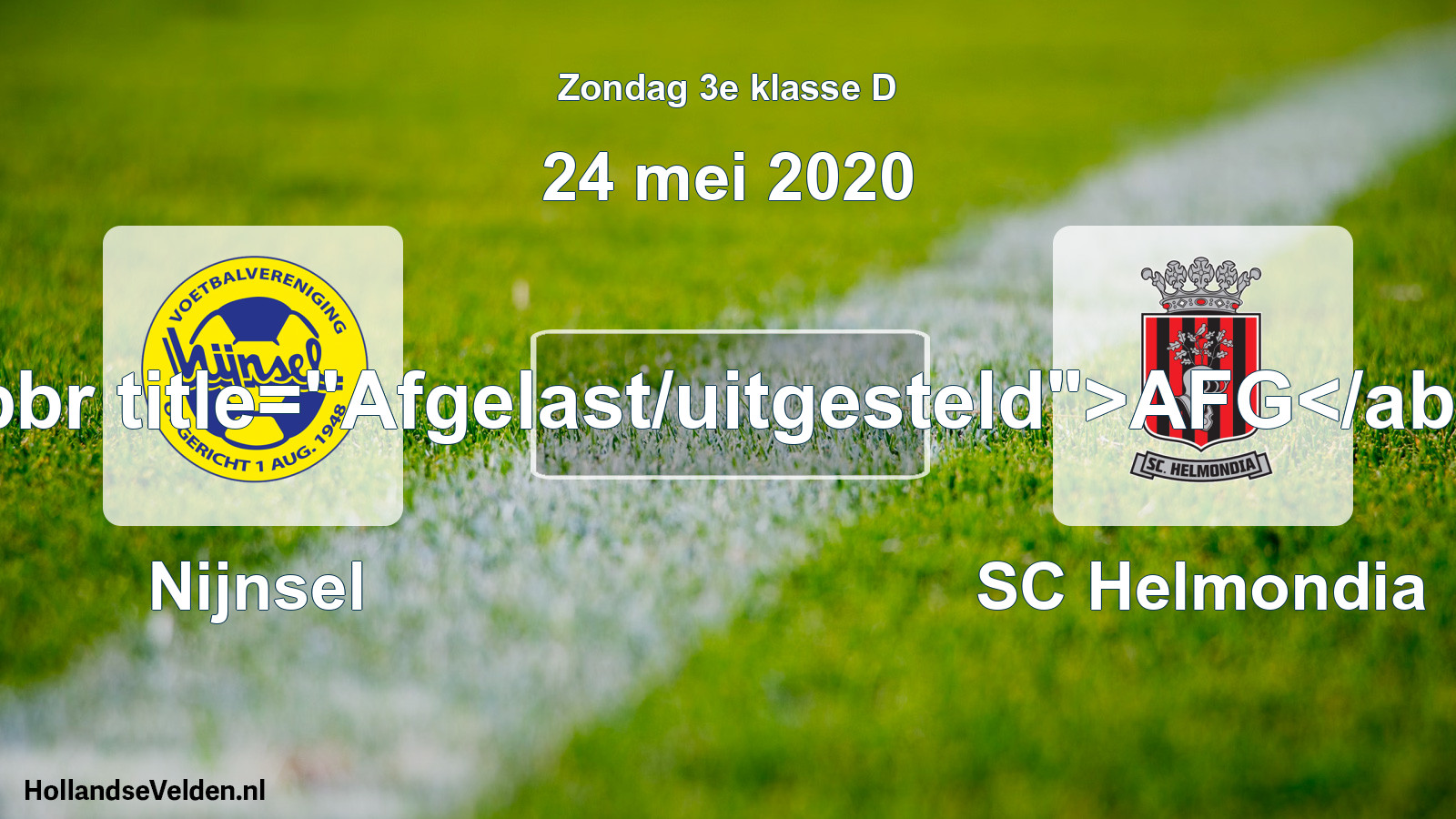 Scheduled Match: Nijnsel - SC Helmondia (24 May 2020)