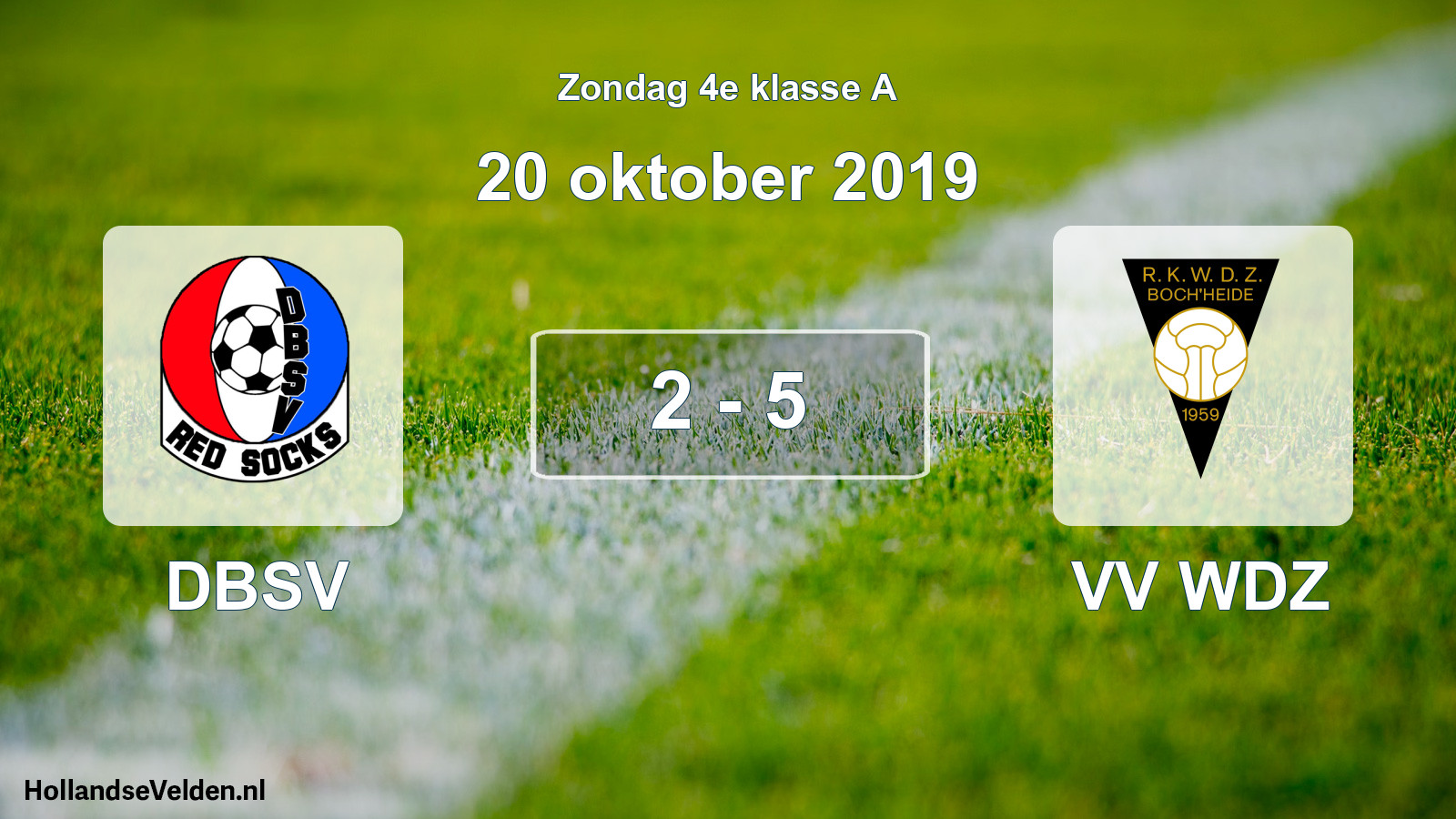 Total number of matches played: DBSV - VV WDZ 2 - 5 (20 October 2019)