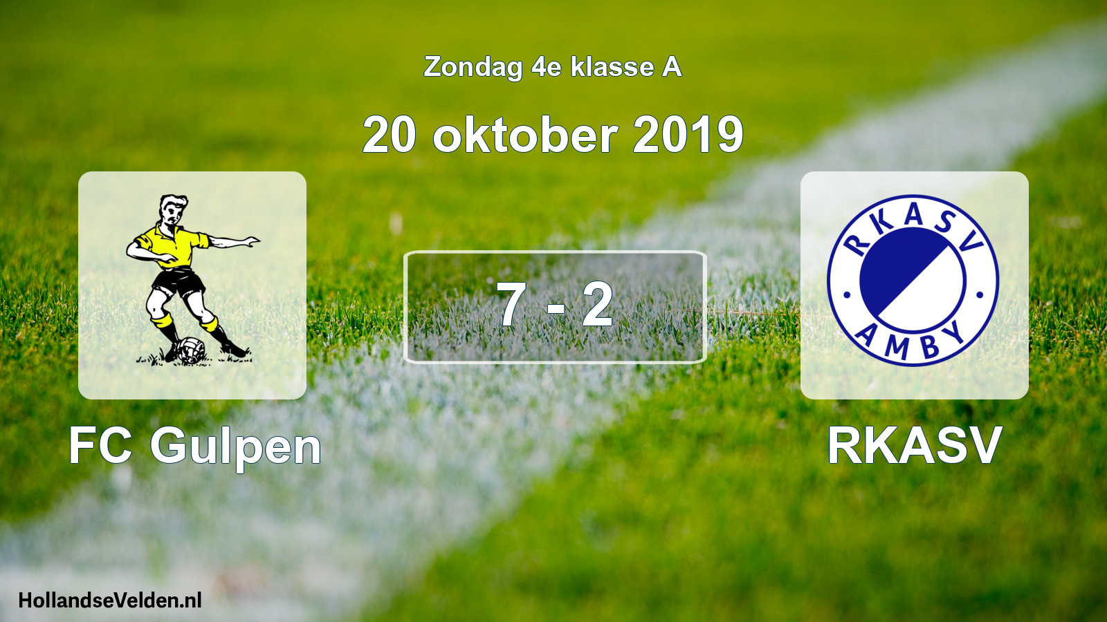 Total number of matches played: FC Gulpen - RKASV 7 - 2 (20 October 2019)