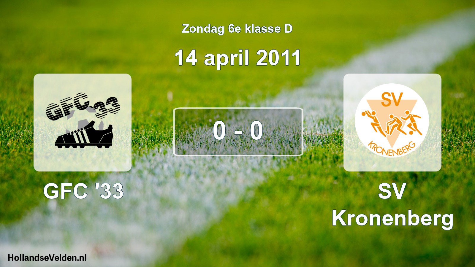 Total number of matches played: GFC '33 - SV Kronenberg 0 - 0 (14 April 2011)