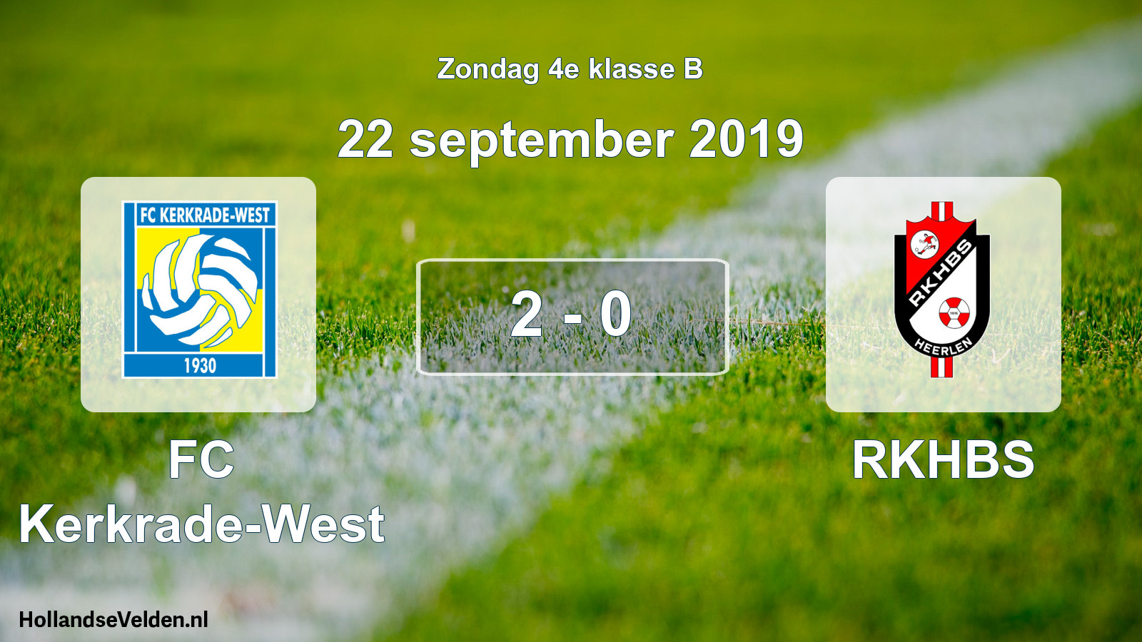 Total number of matches played: FC Kerkrade-West - RKHBS 2 - 0 (22 September 2019)