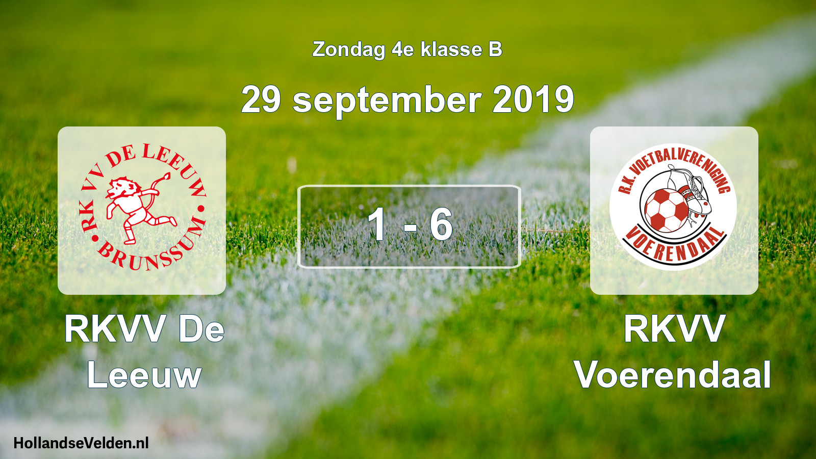 Total number of matches played: RKVV De Leeuw - RKVV Voerendaal 1 - 6 (29 September 2019)