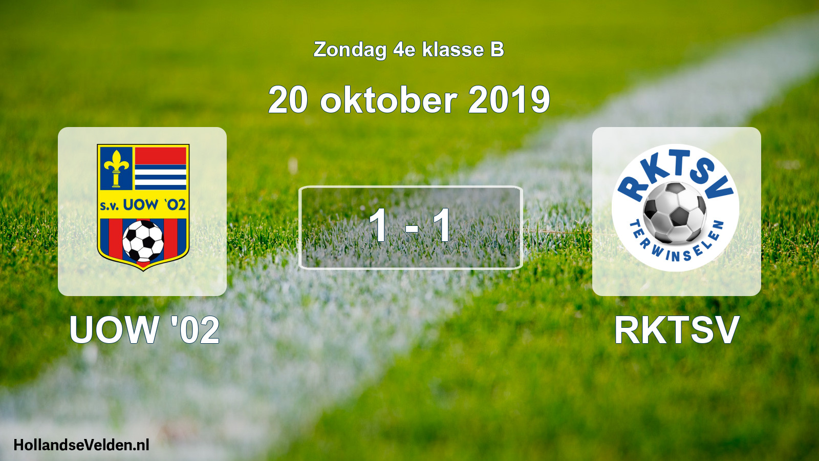 Total number of matches played: UOW '02 - RKTSV 1 - 1 (20 October 2019)