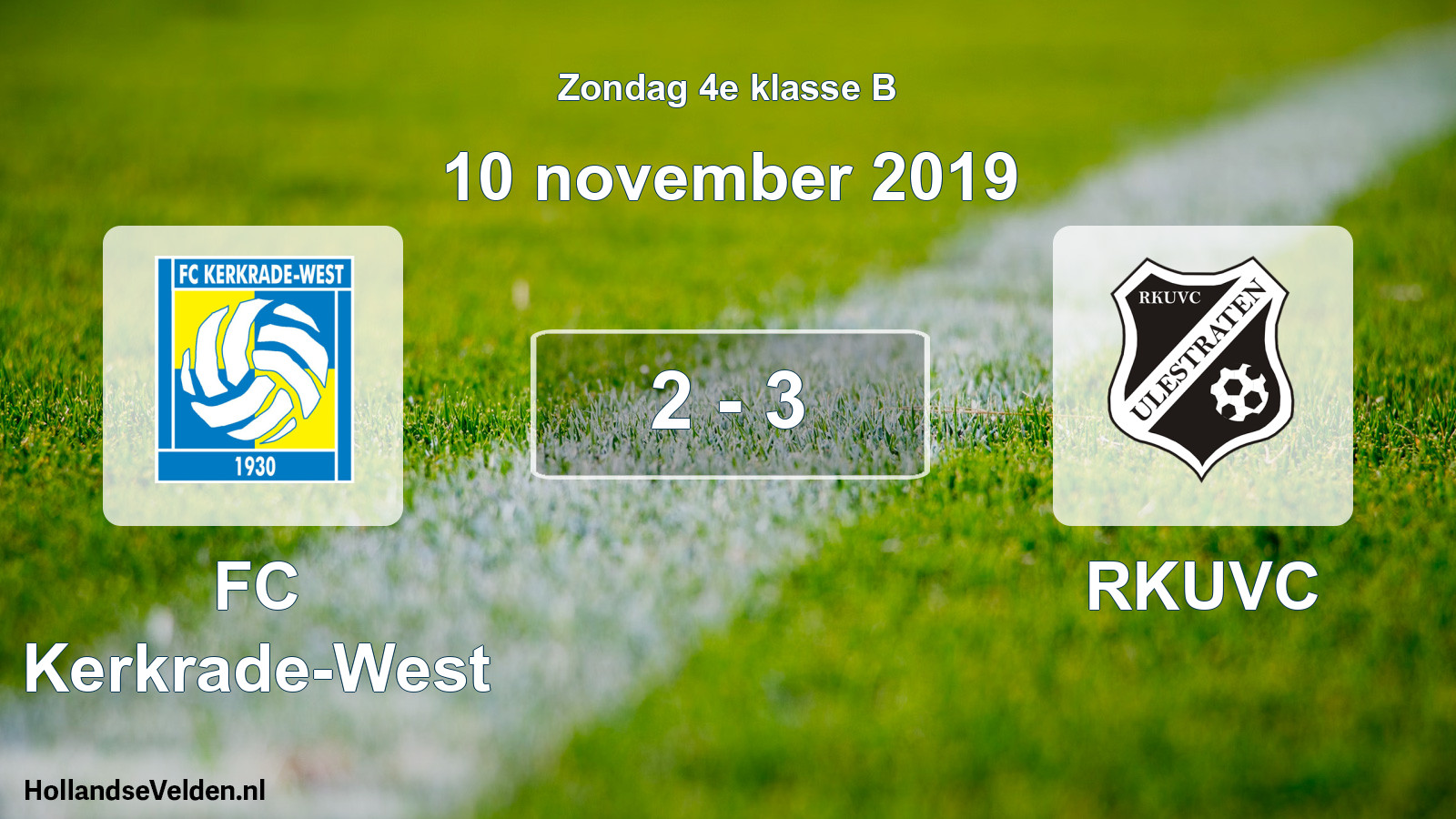 Total number of matches played: FC Kerkrade-West - RKUVC 2 - 3 (10 November 2019)