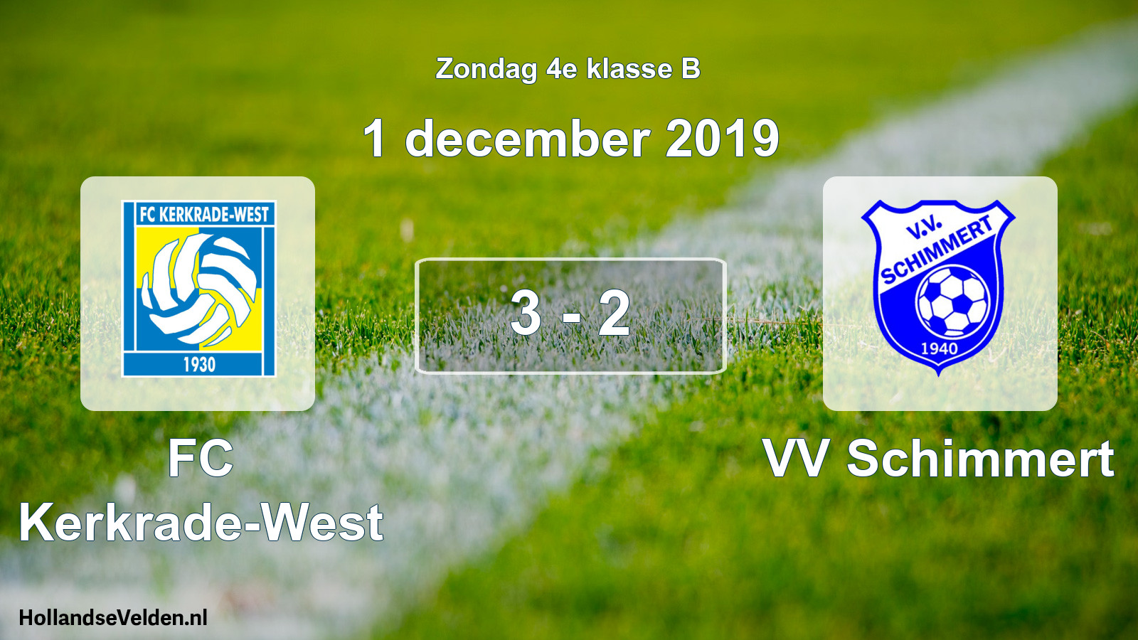 Total number of matches played: FC Kerkrade-West - VV Schimmert 3 - 2 (1 December 2019)