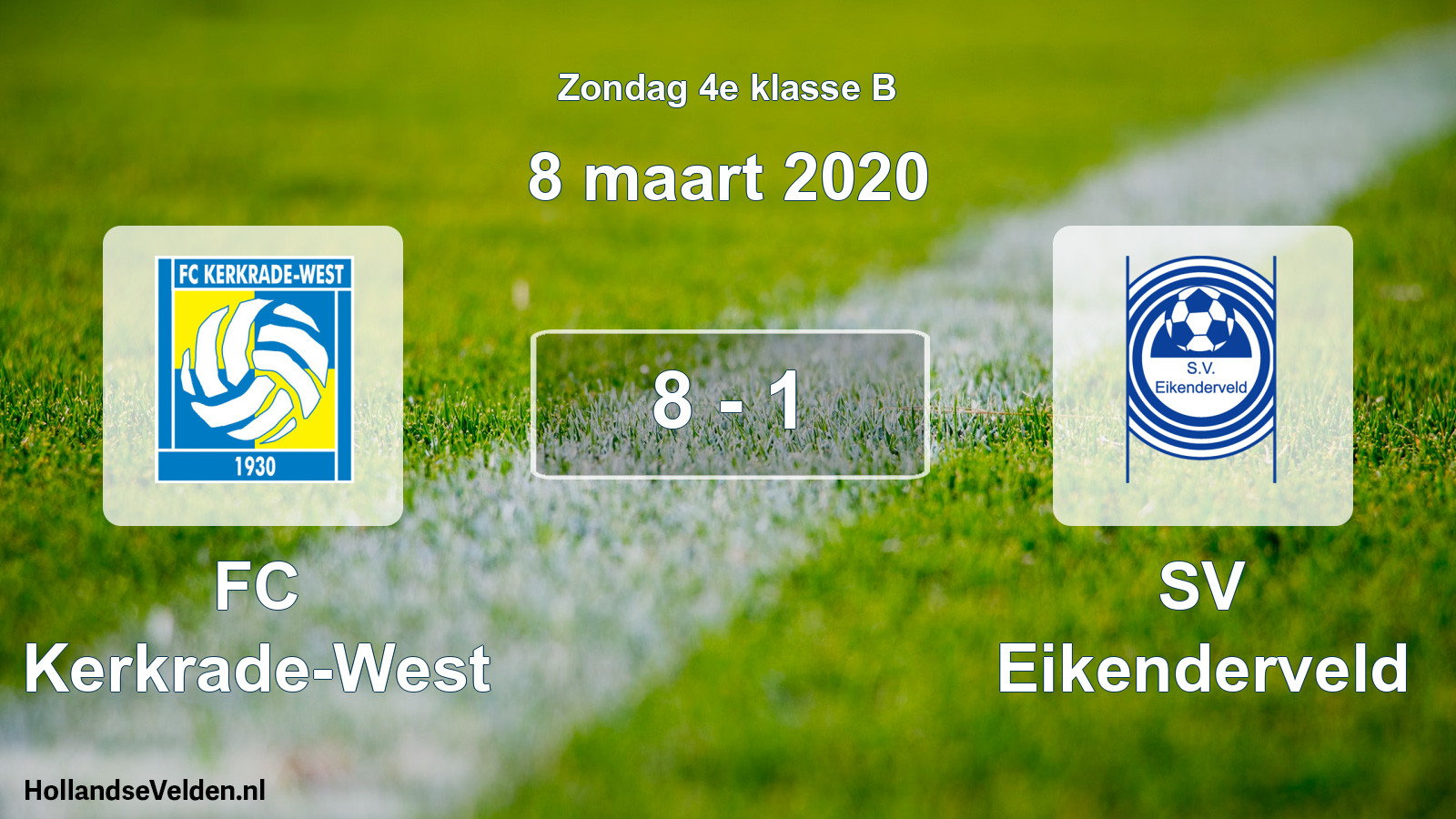 Total number of matches played: FC Kerkrade-West - SV Eikenderveld 8 - 1 (8 March 2020)