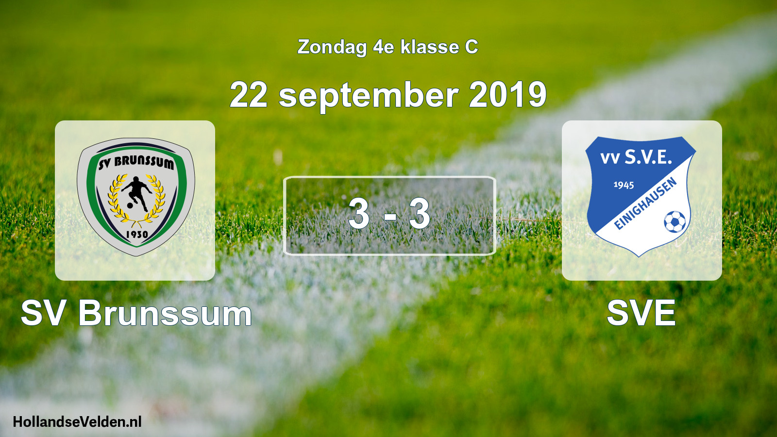 Total number of matches played: SV Brunssum - SVE 3 - 3 (22 September 2019)