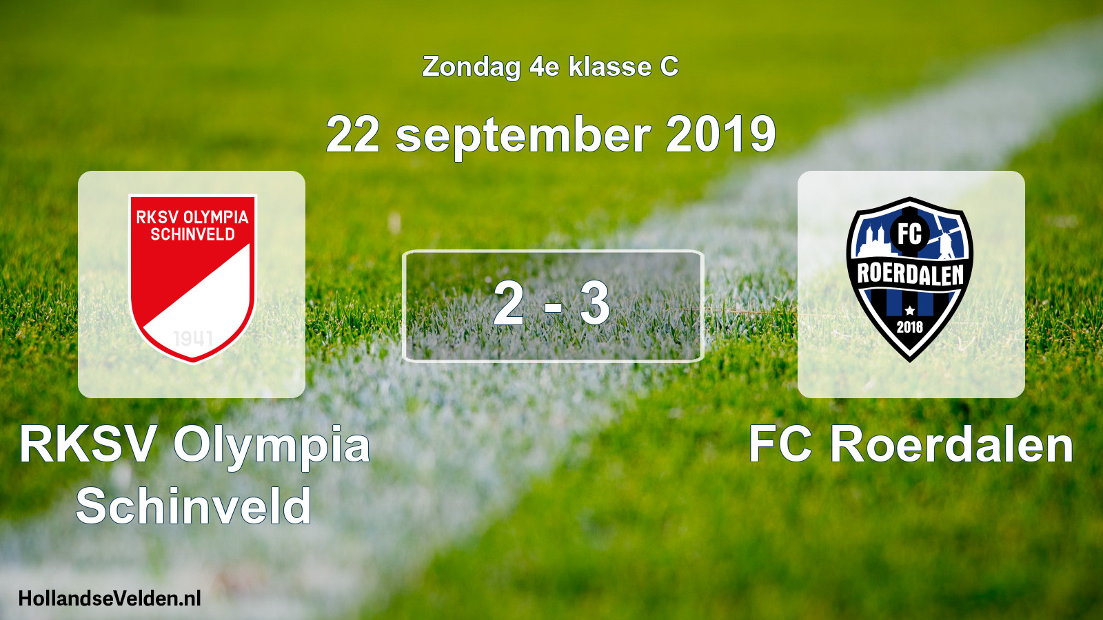 Total number of matches played: RKSV Olympia Schinveld - FC Roerdalen 2 - 3 (22 September 2019)