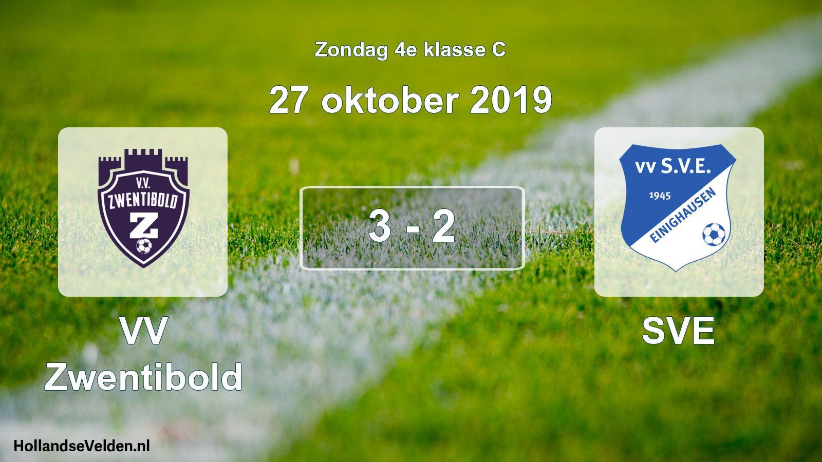 Total number of matches played: VV Zwentibold - SVE 3 - 2 (27 October 2019)