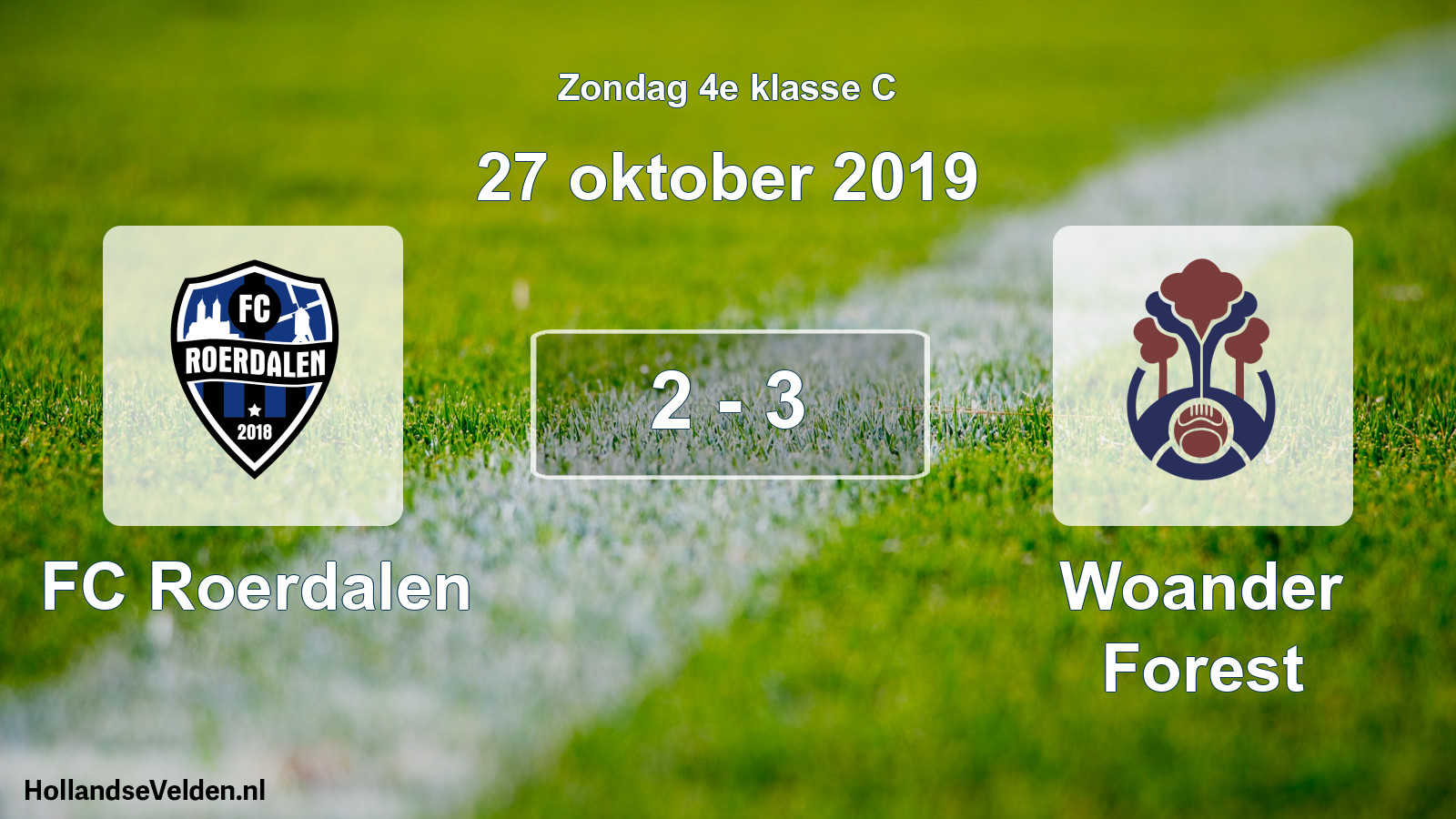 Total number of matches played: FC Roerdalen - Woander Forest 2 - 3 (27 October 2019)