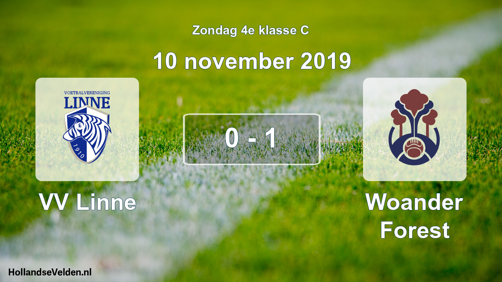 Total number of matches played: VV Linne - Woander Forest 0 - 1 (10 November 2019)